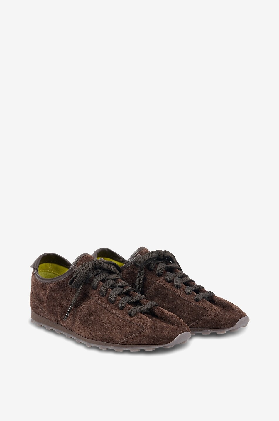 JACQUEMUS Baskets basses à lacets en daim Les Tennis Homme MARRON FONCÉ 2