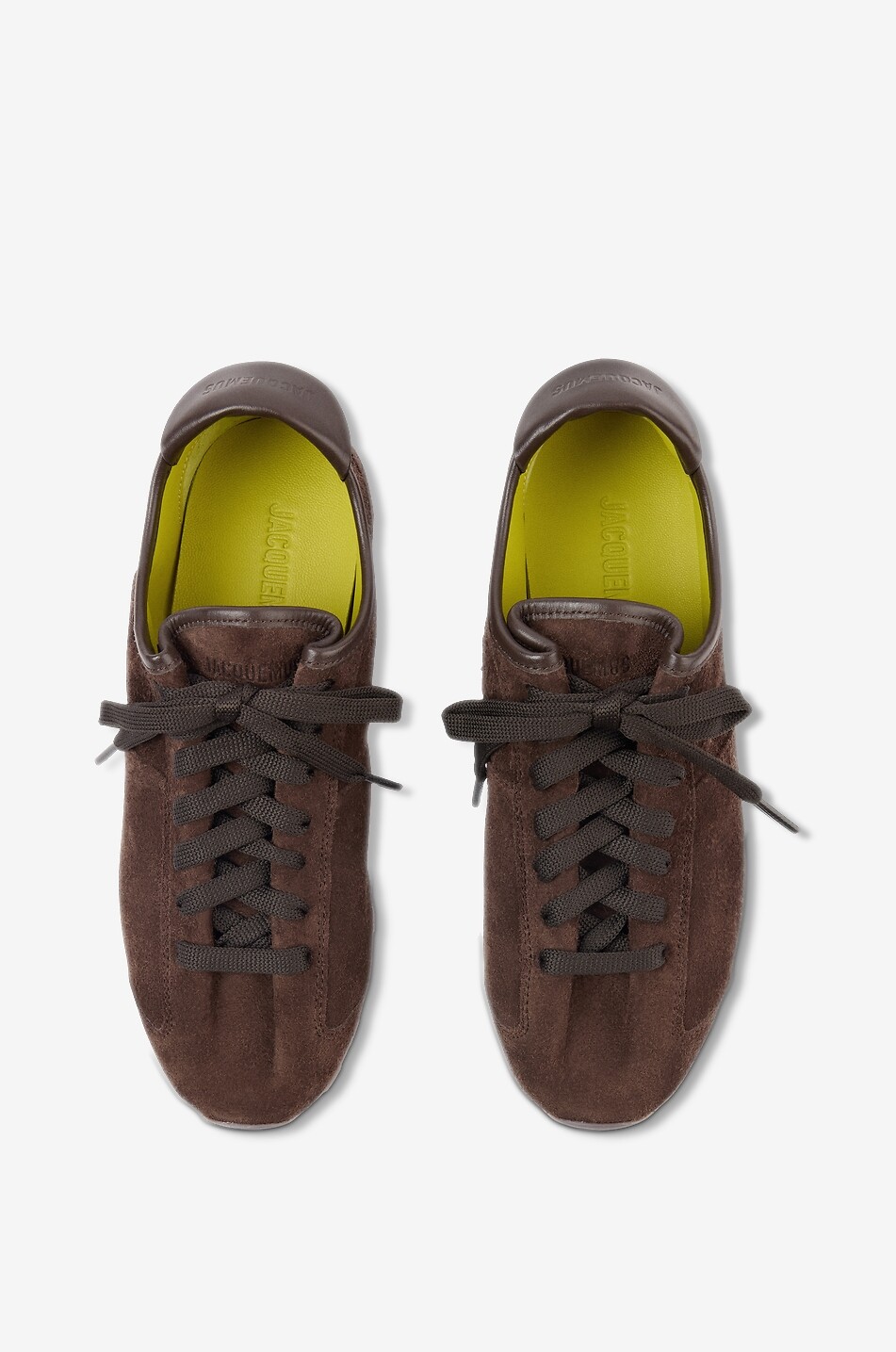 JACQUEMUS Baskets basses à lacets en daim Les Tennis Homme MARRON FONCÉ 3