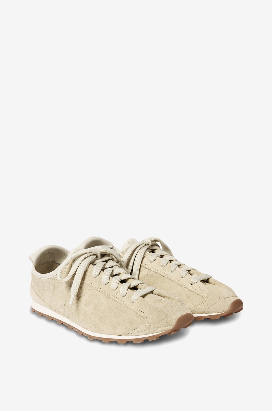 JACQUEMUS Baskets basses à lacets en cuir de veau Les Tennis Femme BLANC CASSE 2
