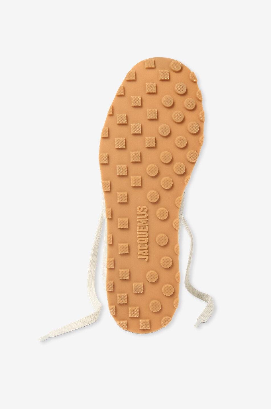 JACQUEMUS Baskets basses à lacets en cuir de veau Les Tennis Femme BLANC CASSE 4