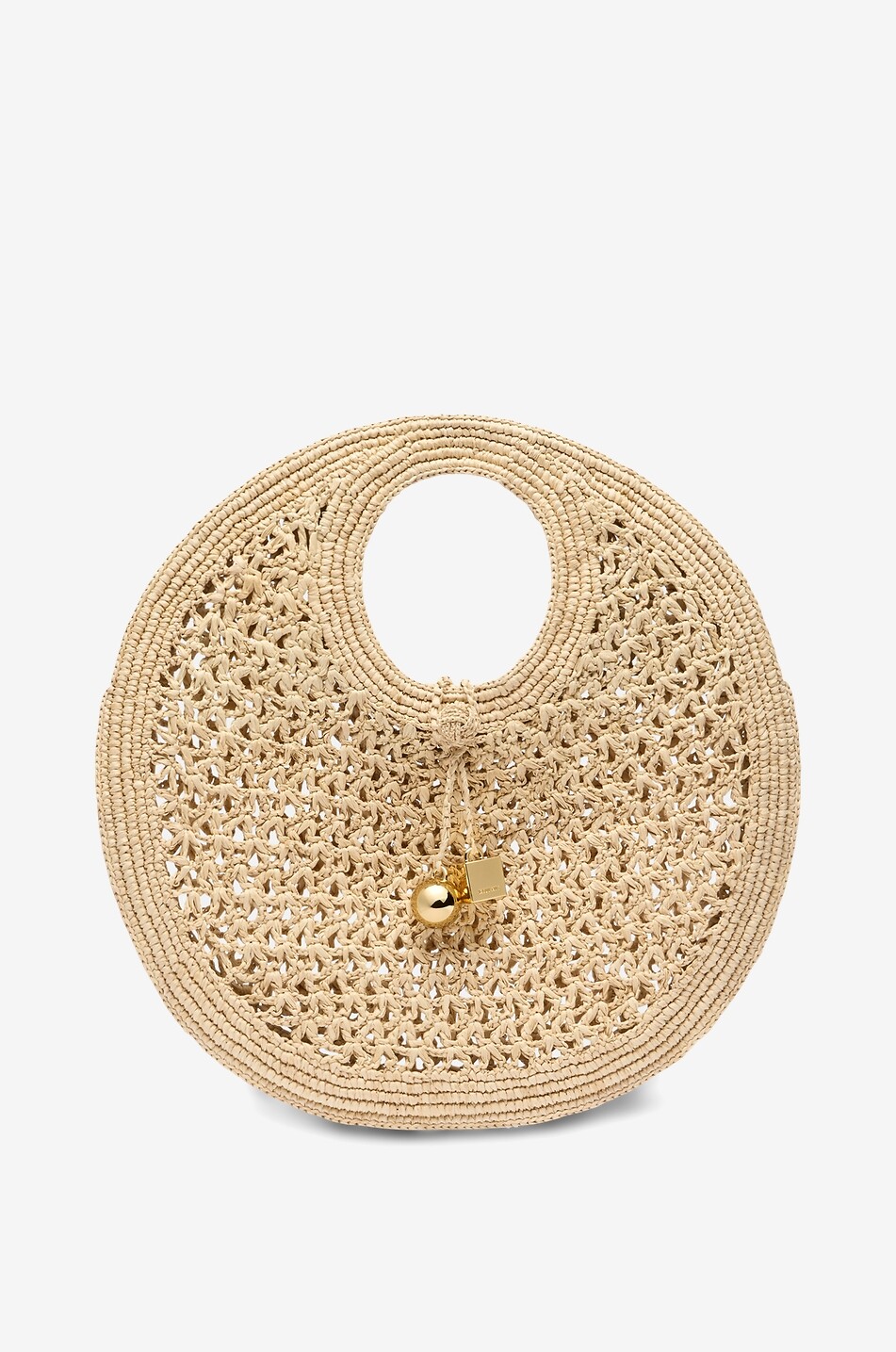 JACQUEMUS Le Petit Rond Spaggia round raffia handbag Women BEIGE 1