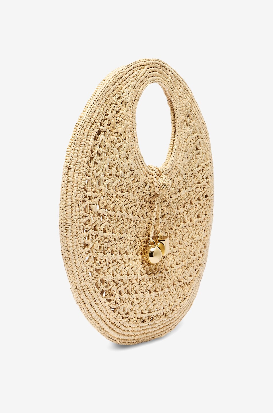 JACQUEMUS Le Petit Rond Spaggia round raffia handbag Women BEIGE 2