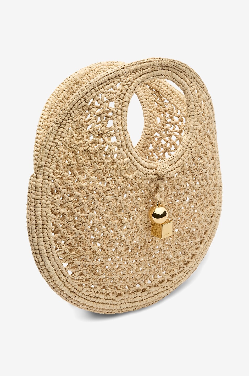 JACQUEMUS Le Petit Rond Spaggia round raffia handbag Women BEIGE 5