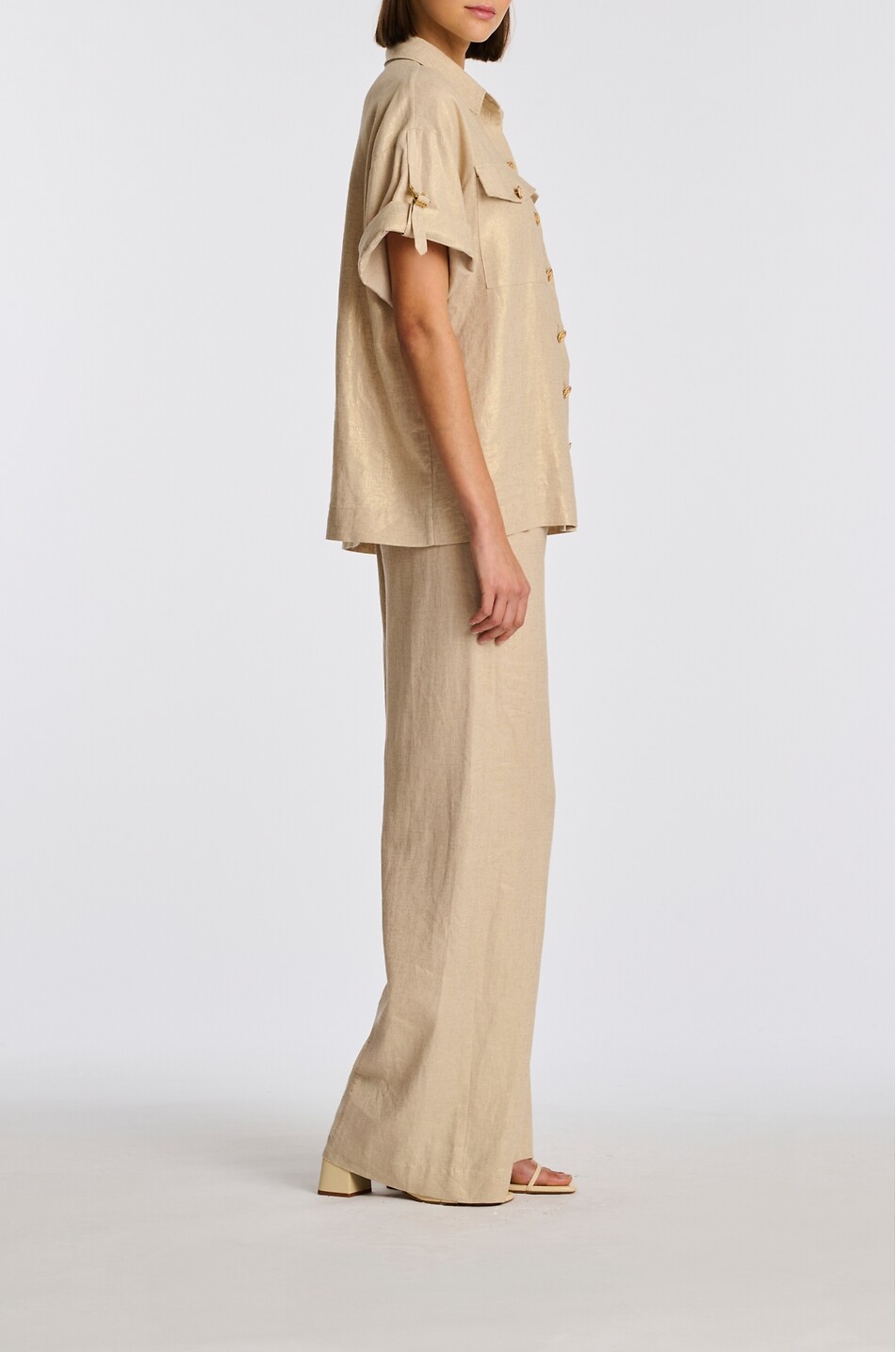 WEILL Hemd mit hochgerollten Ärmeln aus Leinenmischung Glene Damen BEIGE 3