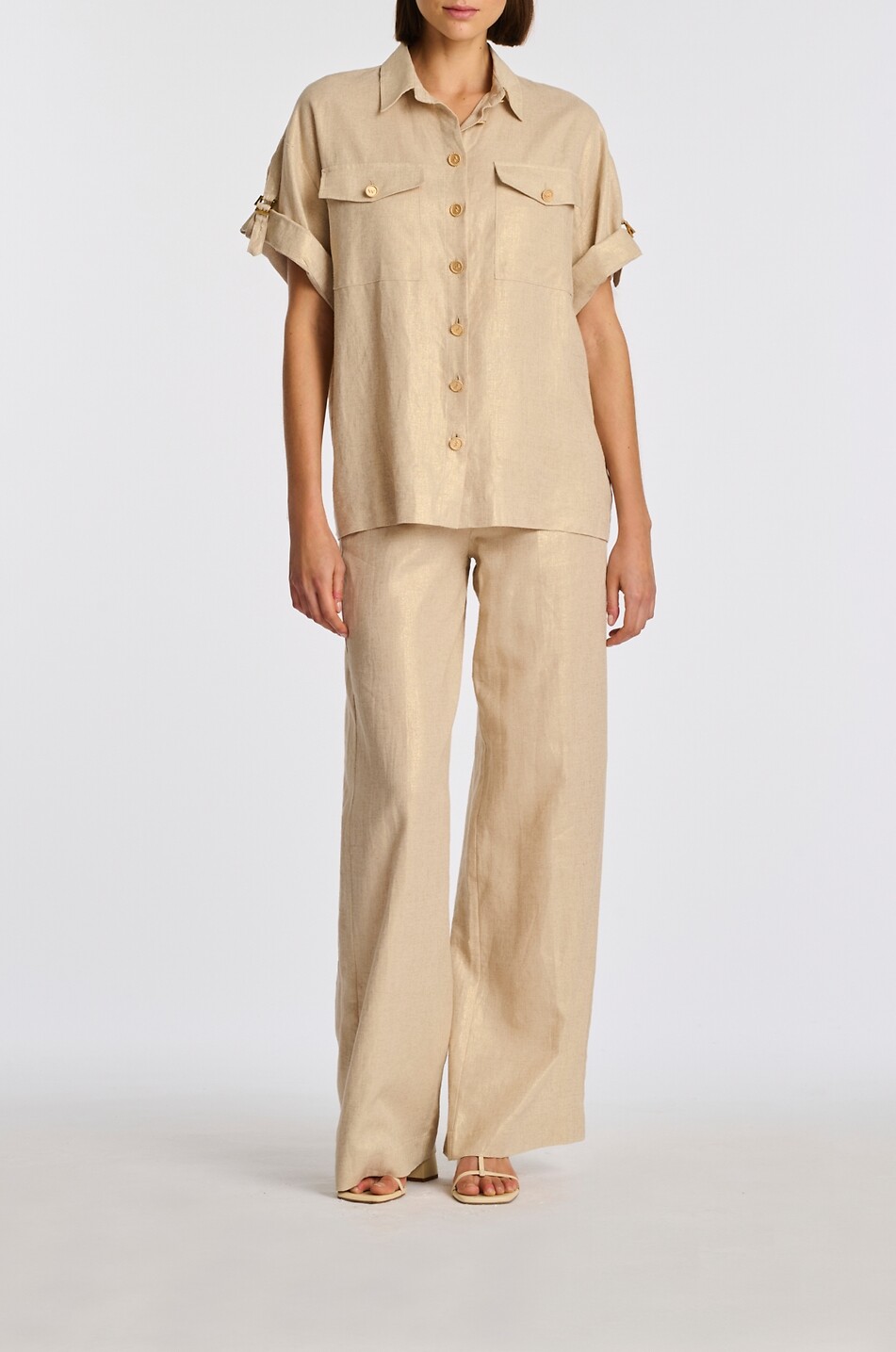 WEILL Hemd mit hochgerollten Ärmeln aus Leinenmischung Glene Damen BEIGE 2