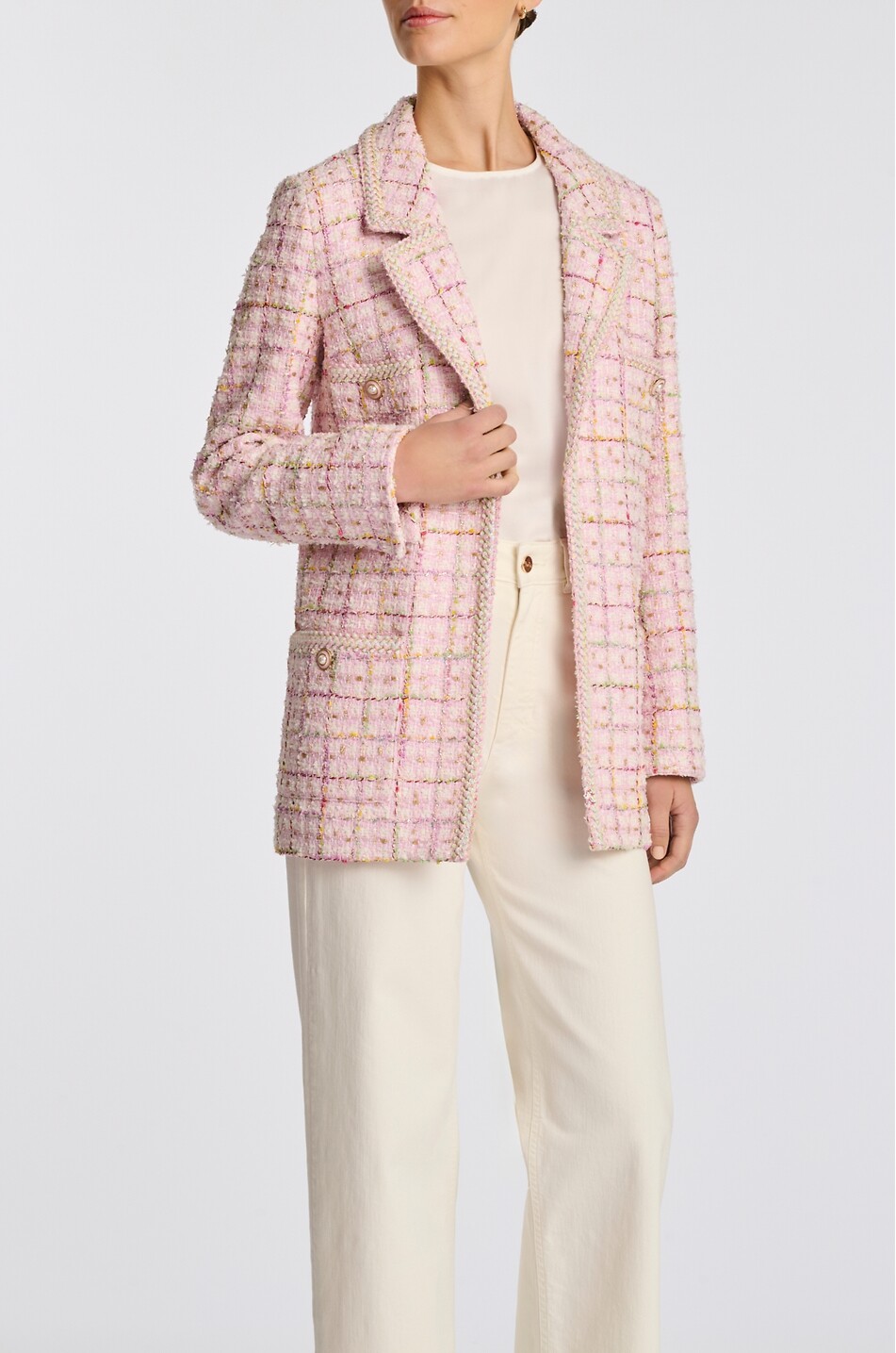 WEILL Kurzer Blazer aus Tweed mit Karomuster Talya Damen ROSA 6