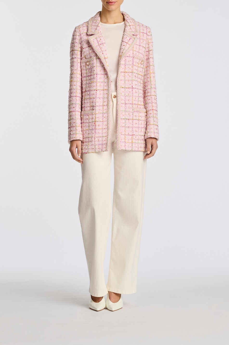 WEILL Kurzer Blazer aus Tweed mit Karomuster Talya Damen ROSA 2