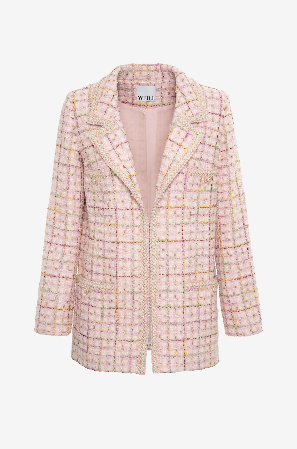 WEILL Kurzer Blazer aus Tweed mit Karomuster Talya Damen ROSA 1