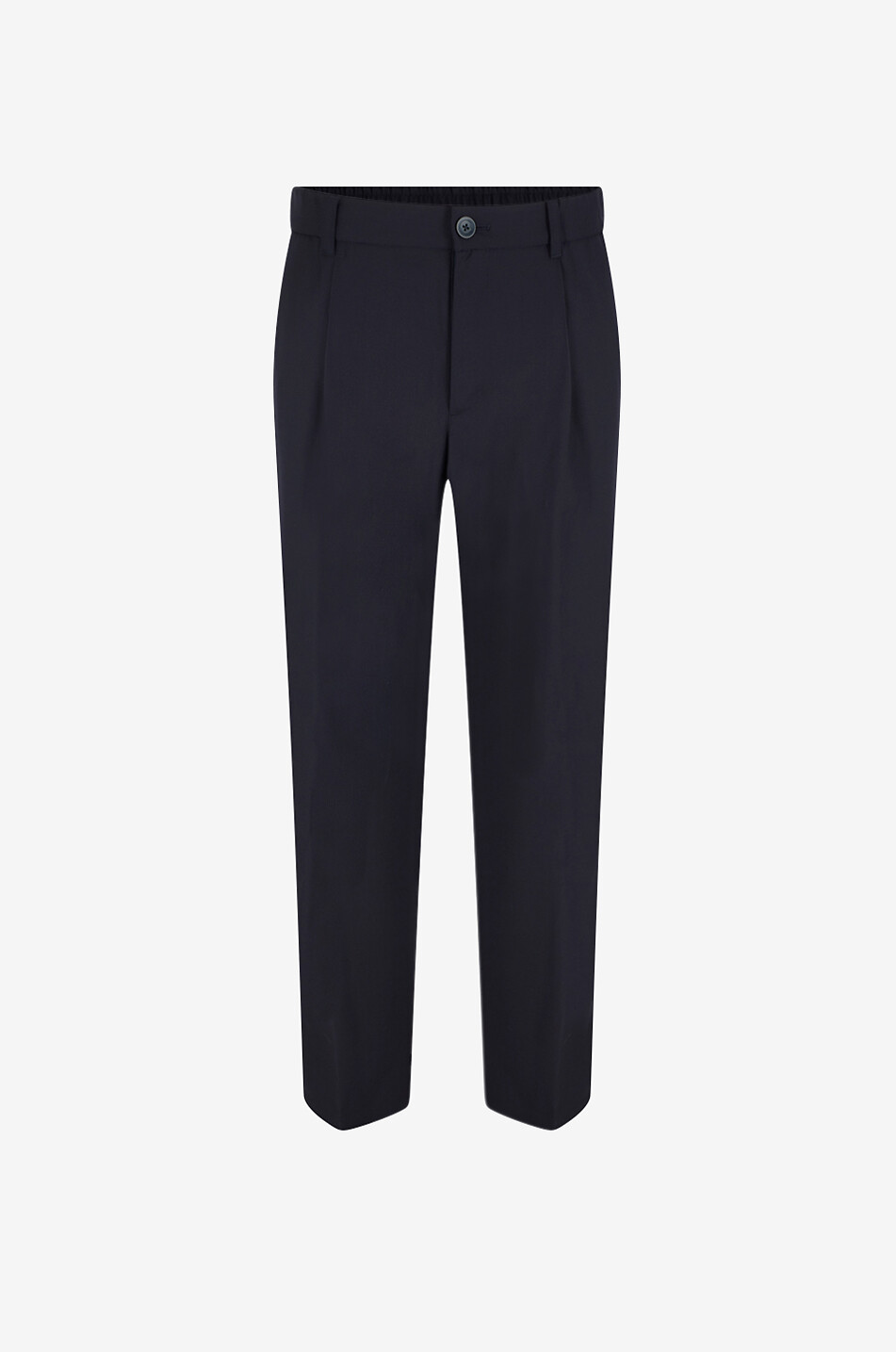 Light Stretch Wooly straight-leg pleated wool blend