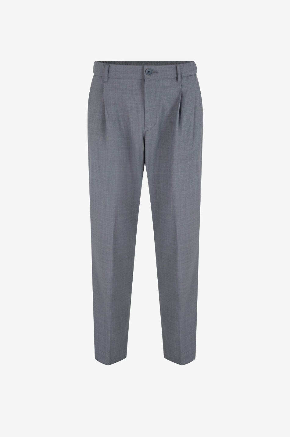 Light Stretch Wooly straight-leg pleated wool blend