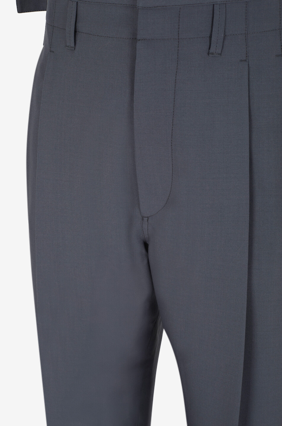 LEMAIRE Pleated tailored tropical wool blend trousers Men DARK GREY 3