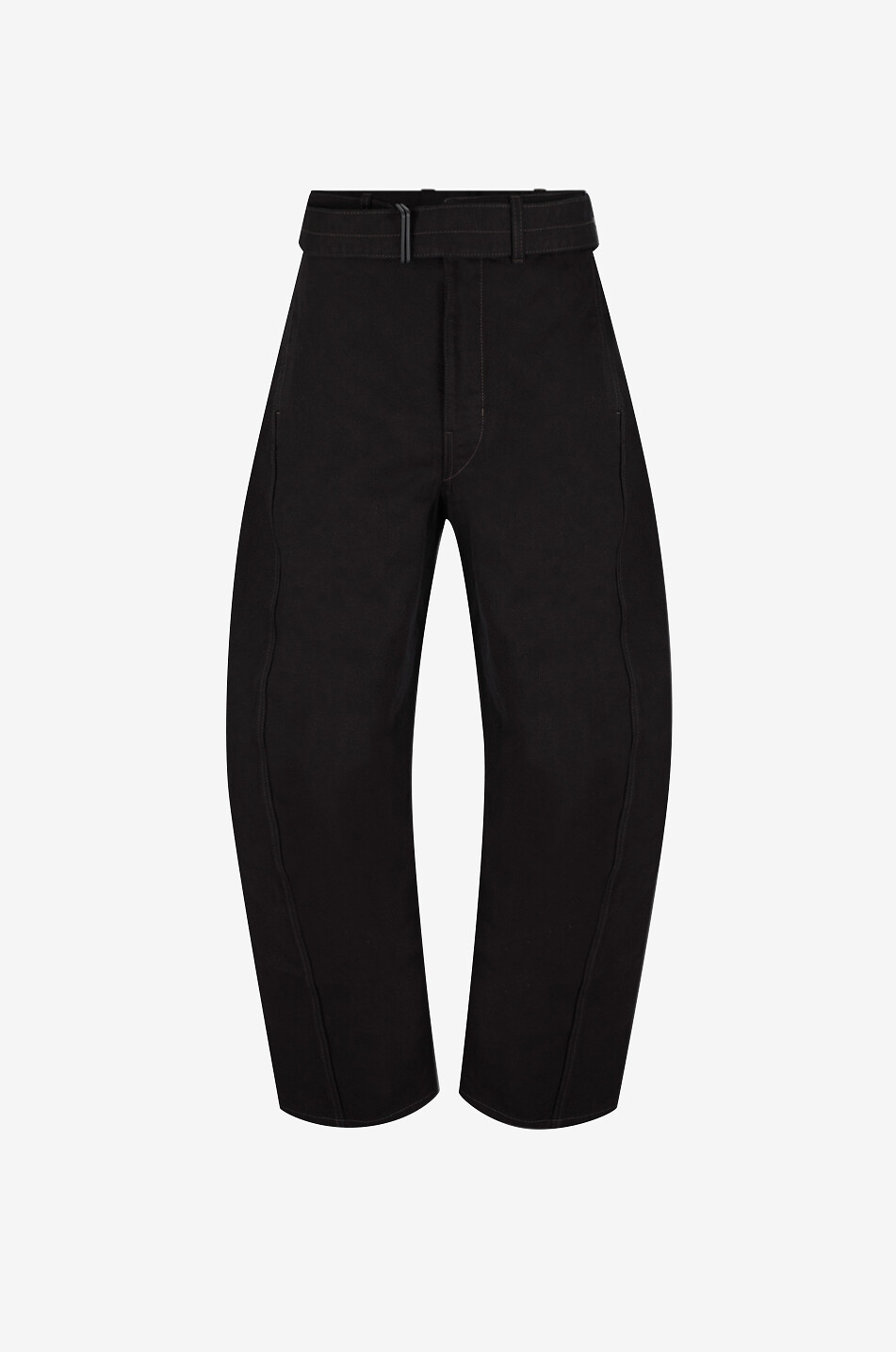 LEMAIRE Twisted Belt barrel leg jeans Men BLACK 1