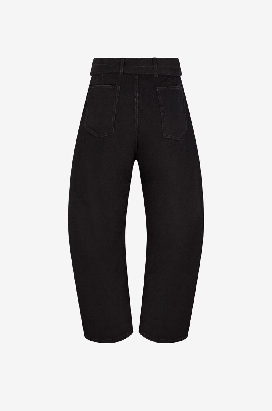 LEMAIRE Twisted Belt barrel leg jeans Men BLACK 2