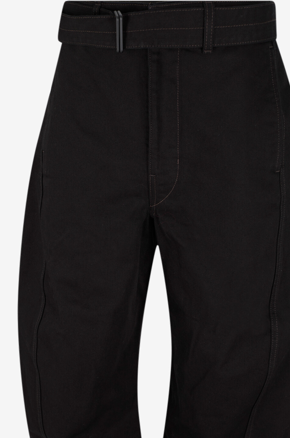 LEMAIRE Twisted Belt barrel leg jeans Men BLACK 3