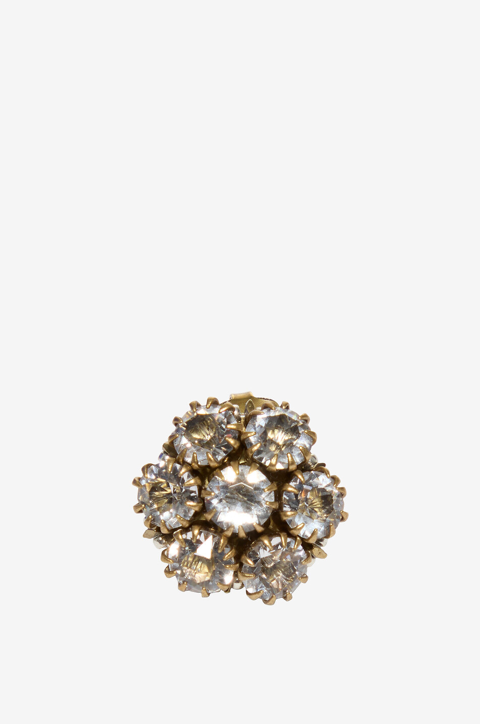 TATABORELLO Clous d'oreilles dorés ornés de cristaux Pizzo Femme BLANC 2