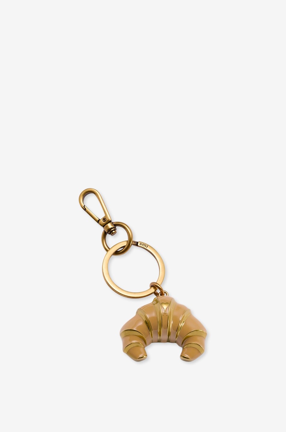AMI Porte-clés émaillé Croissant Ami de Coeur Homme ORANGE CLAIR 1