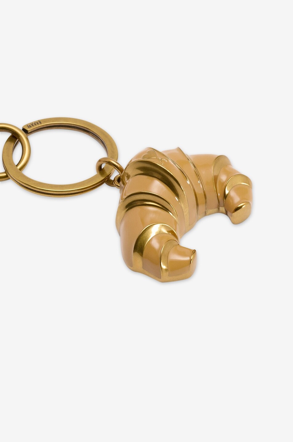 AMI Porte-clés émaillé Croissant Ami de Coeur Homme ORANGE CLAIR 2