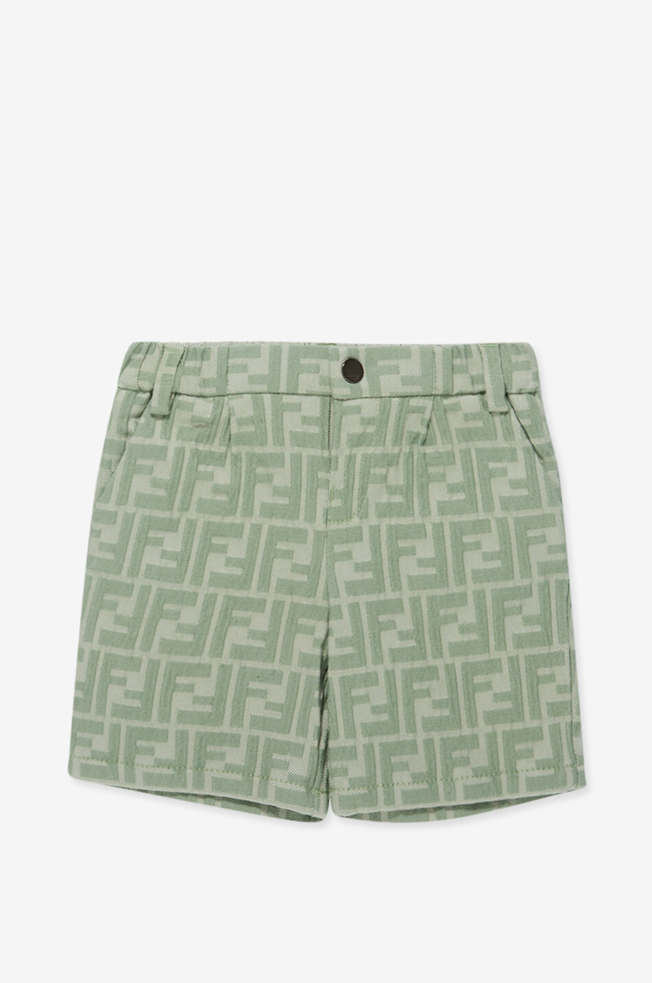 Bermuda bébé en jacquard monogrammé en coton mélangé FF