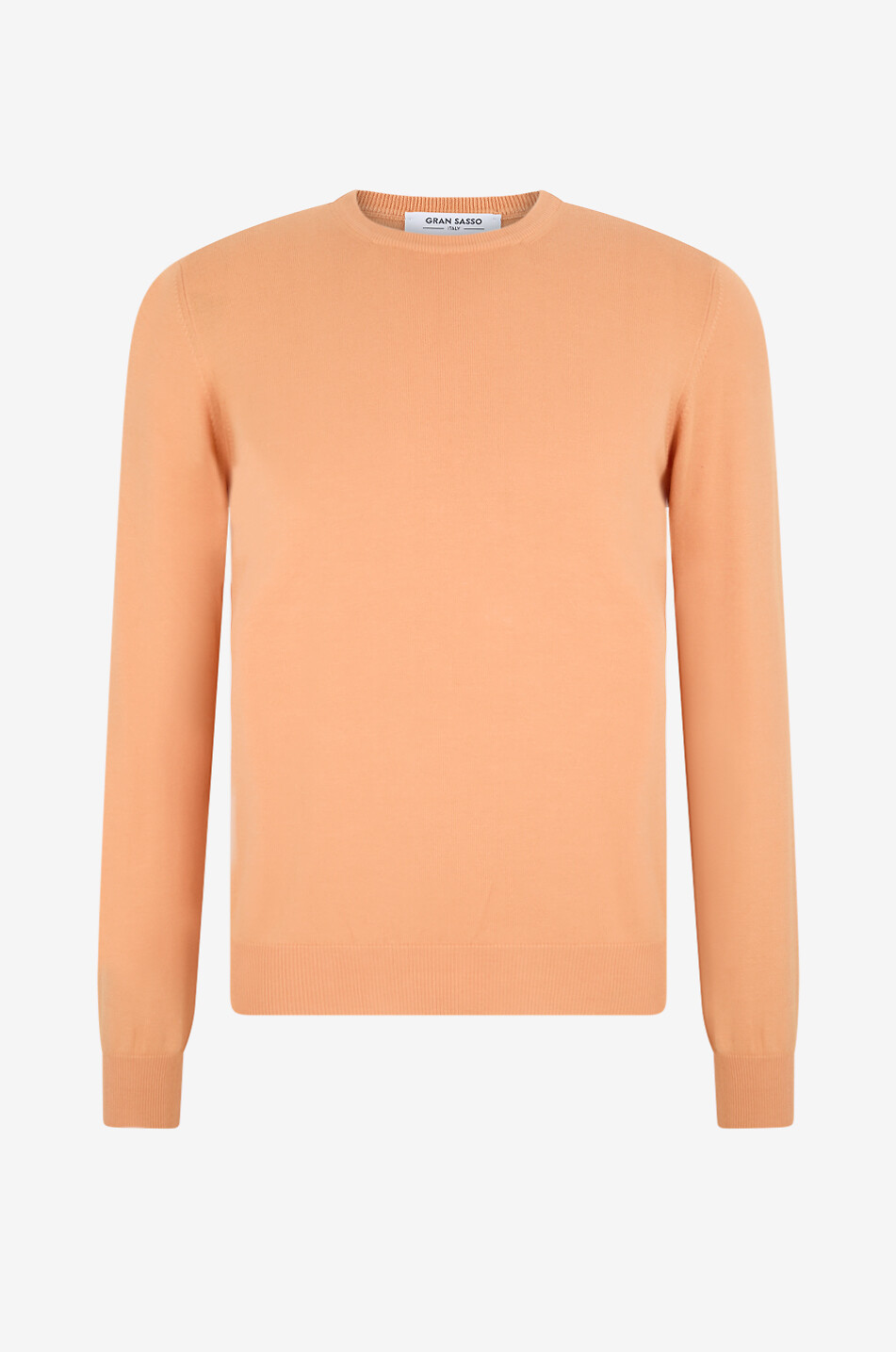 GRAN SASSO Lightweight cotton crew neck jumper Men LIGHT ORANGE 1