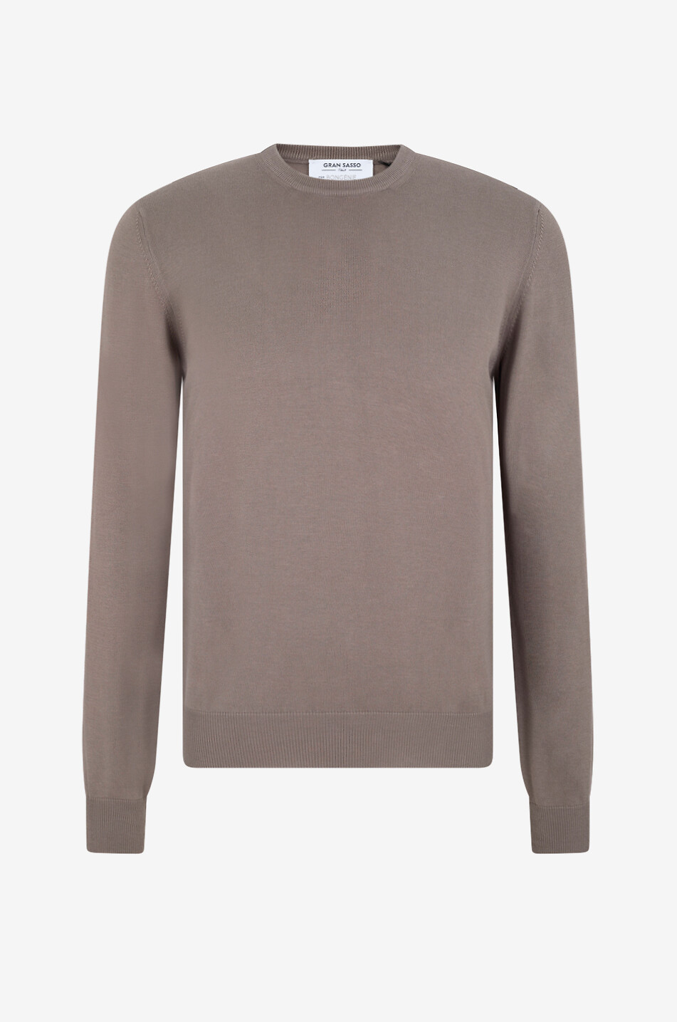 GRAN SASSO Lightweight cotton crew neck jumper Men BROWN 1