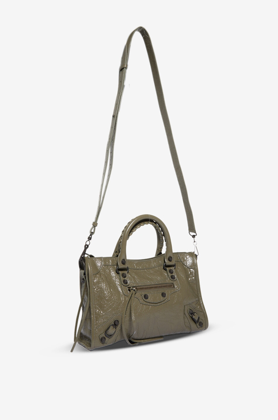 BALENCIAGA Handtasche aus Arenaleder Le City S Damen KHAKI 5