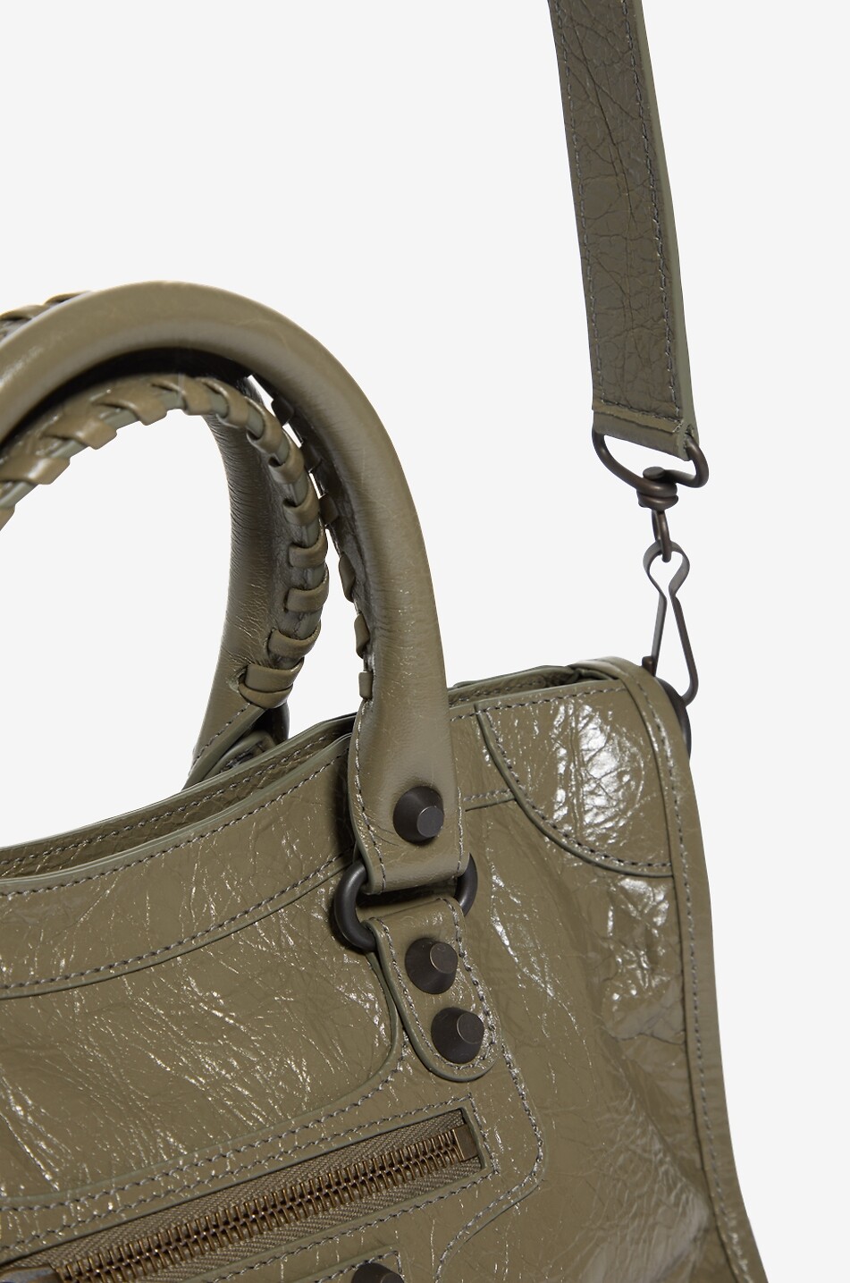 BALENCIAGA Handtasche aus Arenaleder Le City S Damen KHAKI 6