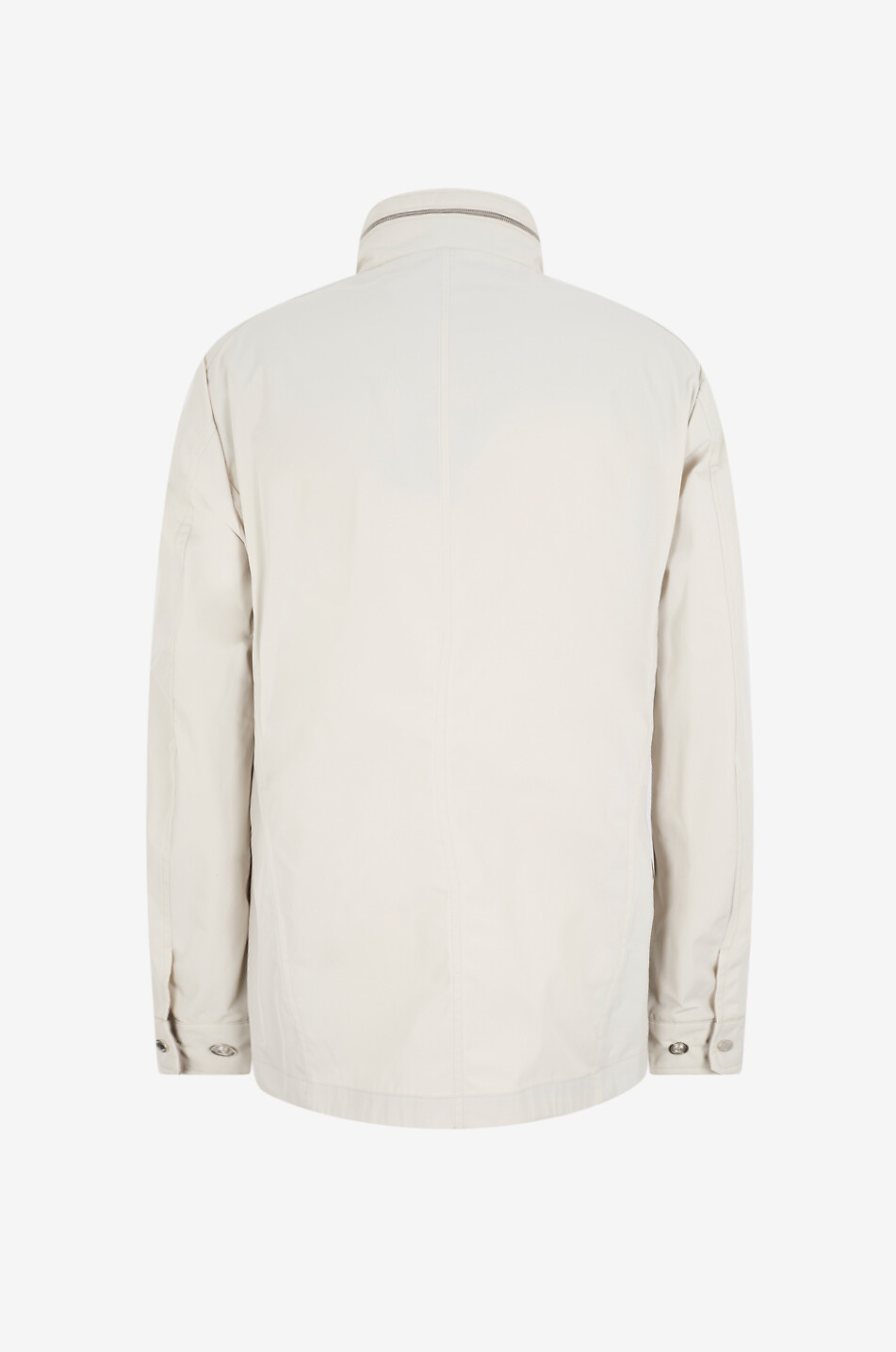 MOORER Sten technical fabric short parka with stand collar Men Light beige 2