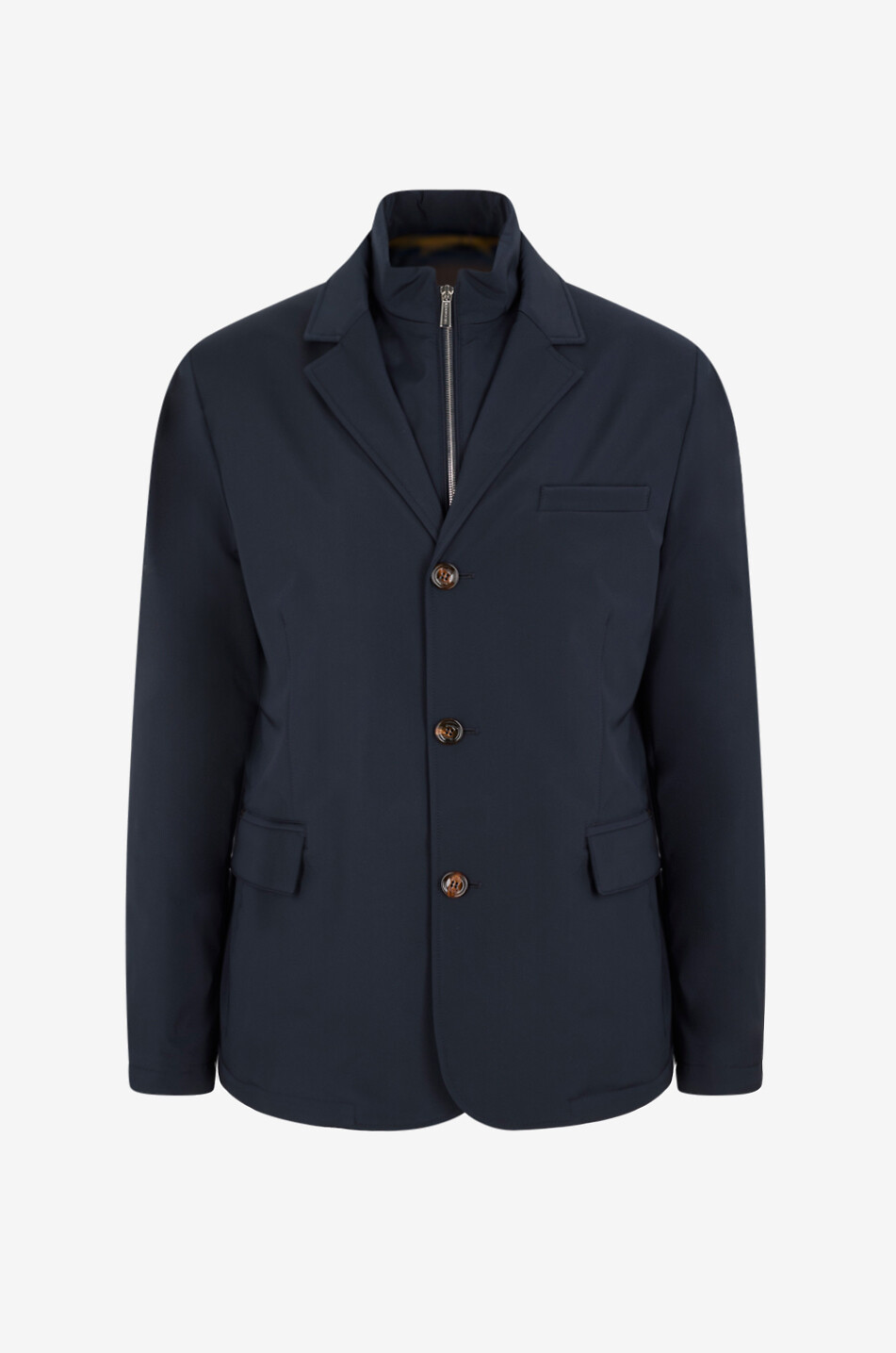 MOORER Borromeo lined single-breasted silk blend blazer Men DARK BLUE 1