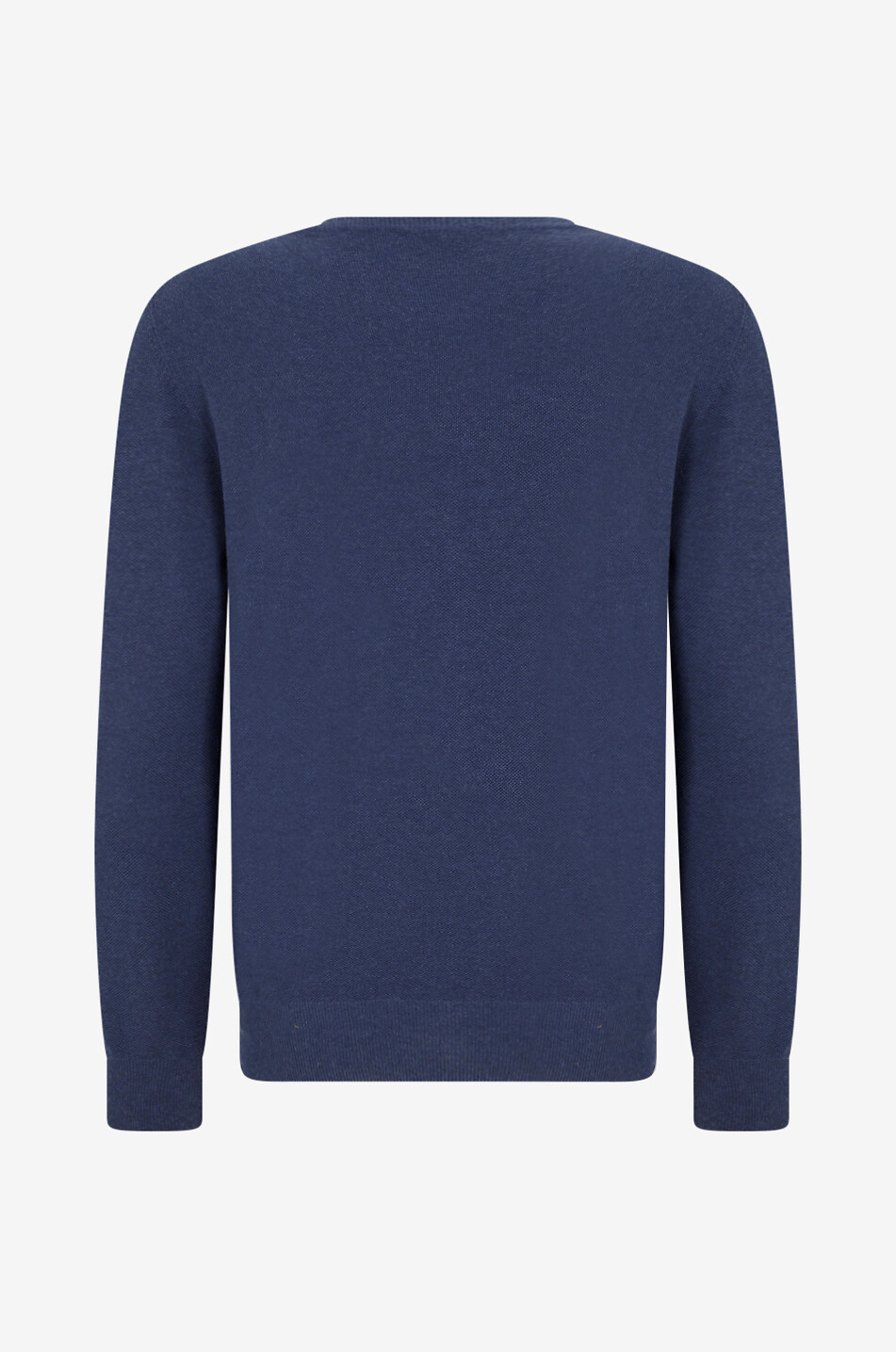 GRAN SASSO Round neck piqué cotton jumper Men MEDIUM BLUE 2