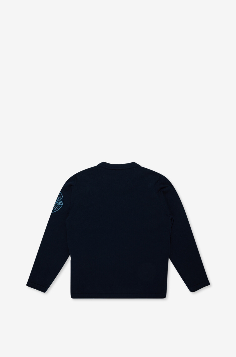 STONE ISLAND JUNIOR Leichter bestickter Jungen-Rundhalspullover 5100012 Organic Cotton Junge DUNKELBLAU 2