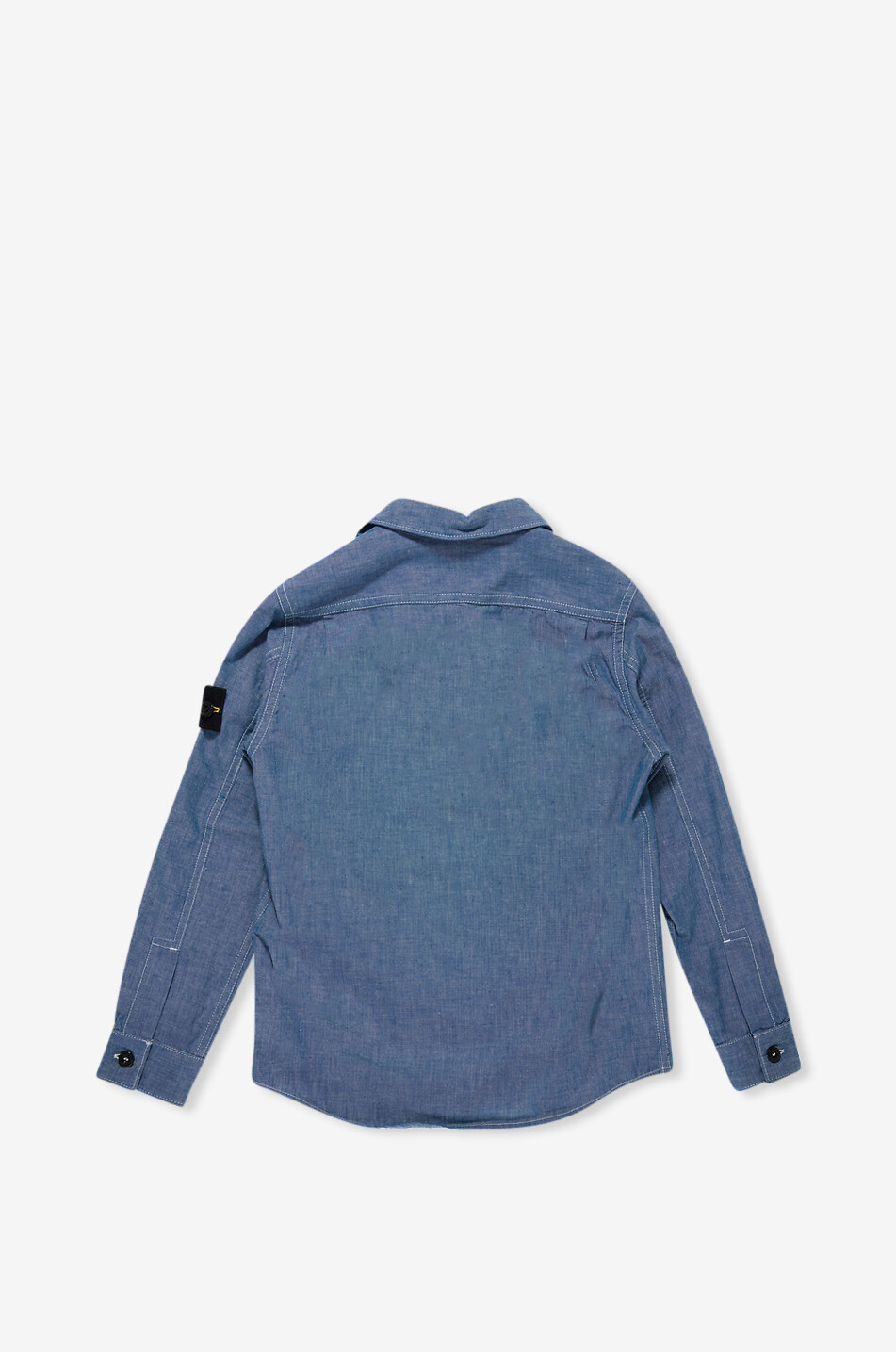 STONE ISLAND JUNIOR 1100002 Chambray boys' overshirt Boy BLUE 2