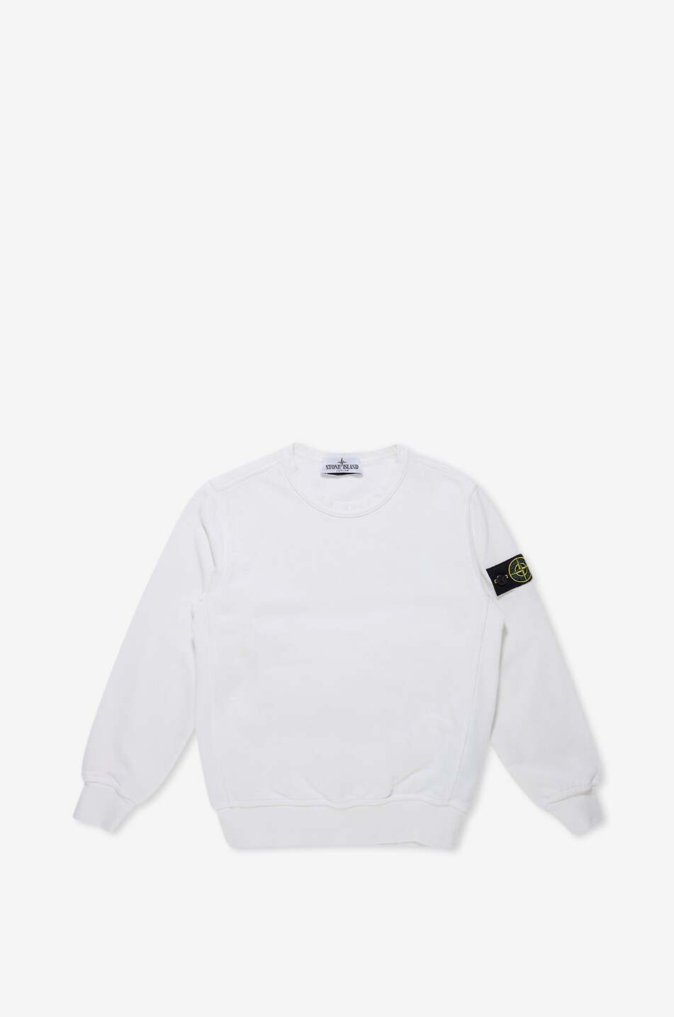 STONE ISLAND JUNIOR Rundhals-Sweatshirt für Jungen aus Baumwolle 6100005 Organic Cotton Fleece Junge WEISS 1