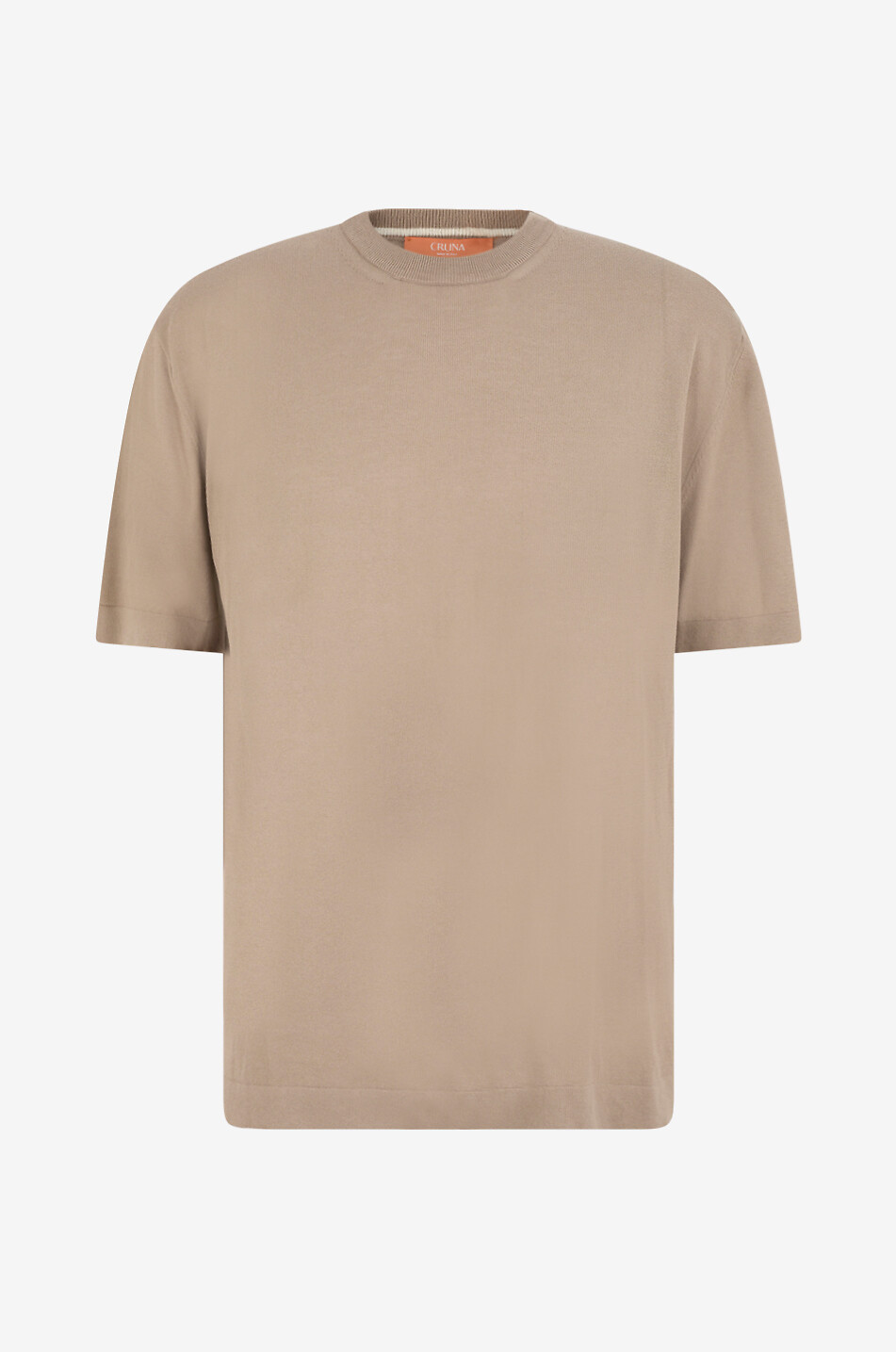 CRUNA Kurzarm-T-Shirt aus Baumwolle mit Rundhals Nizza Herren BEIGE 1