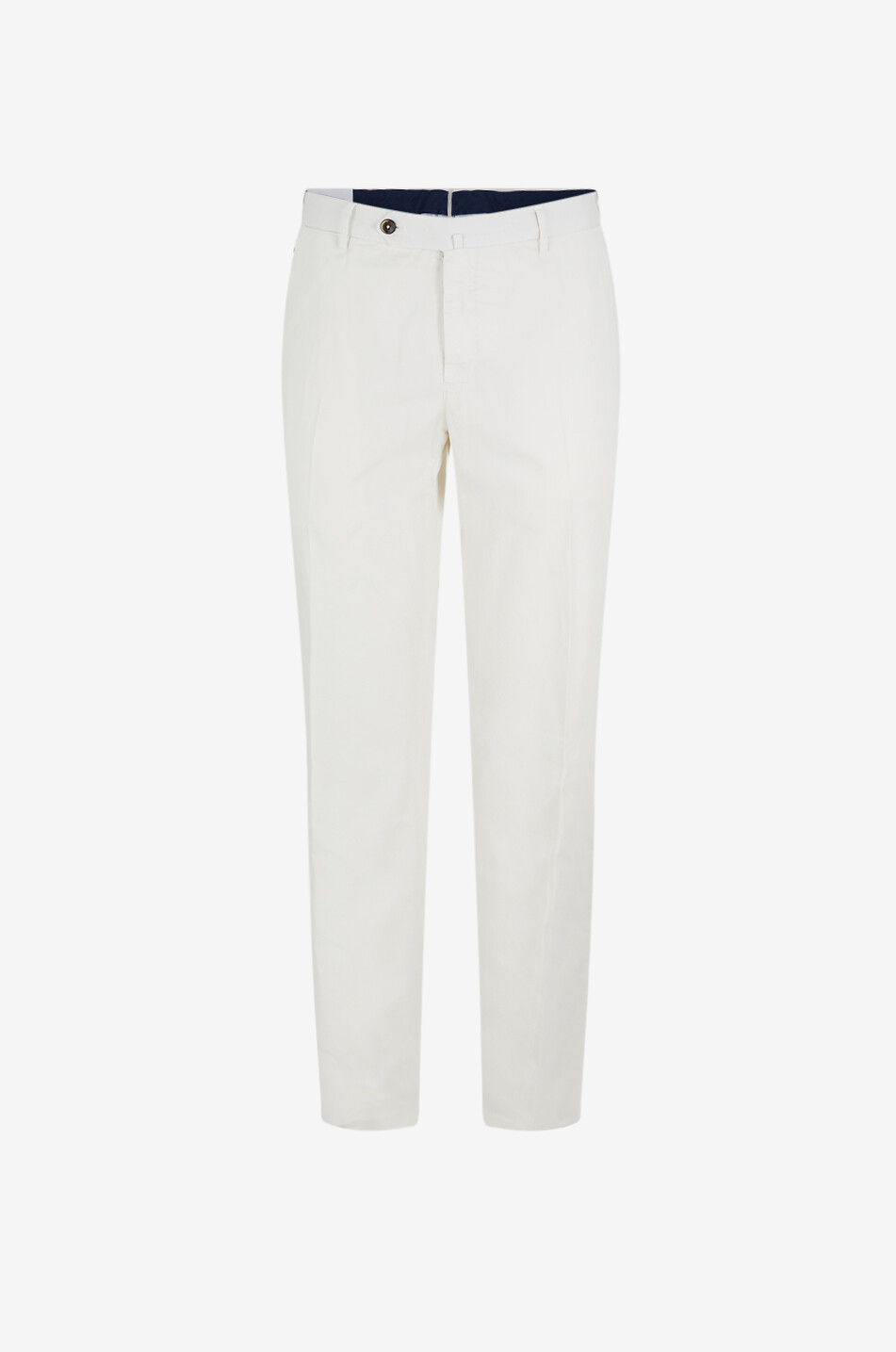 PT TORINO Pantalon chino en coton et soie Slim Fit Homme BLANC CASSE 1