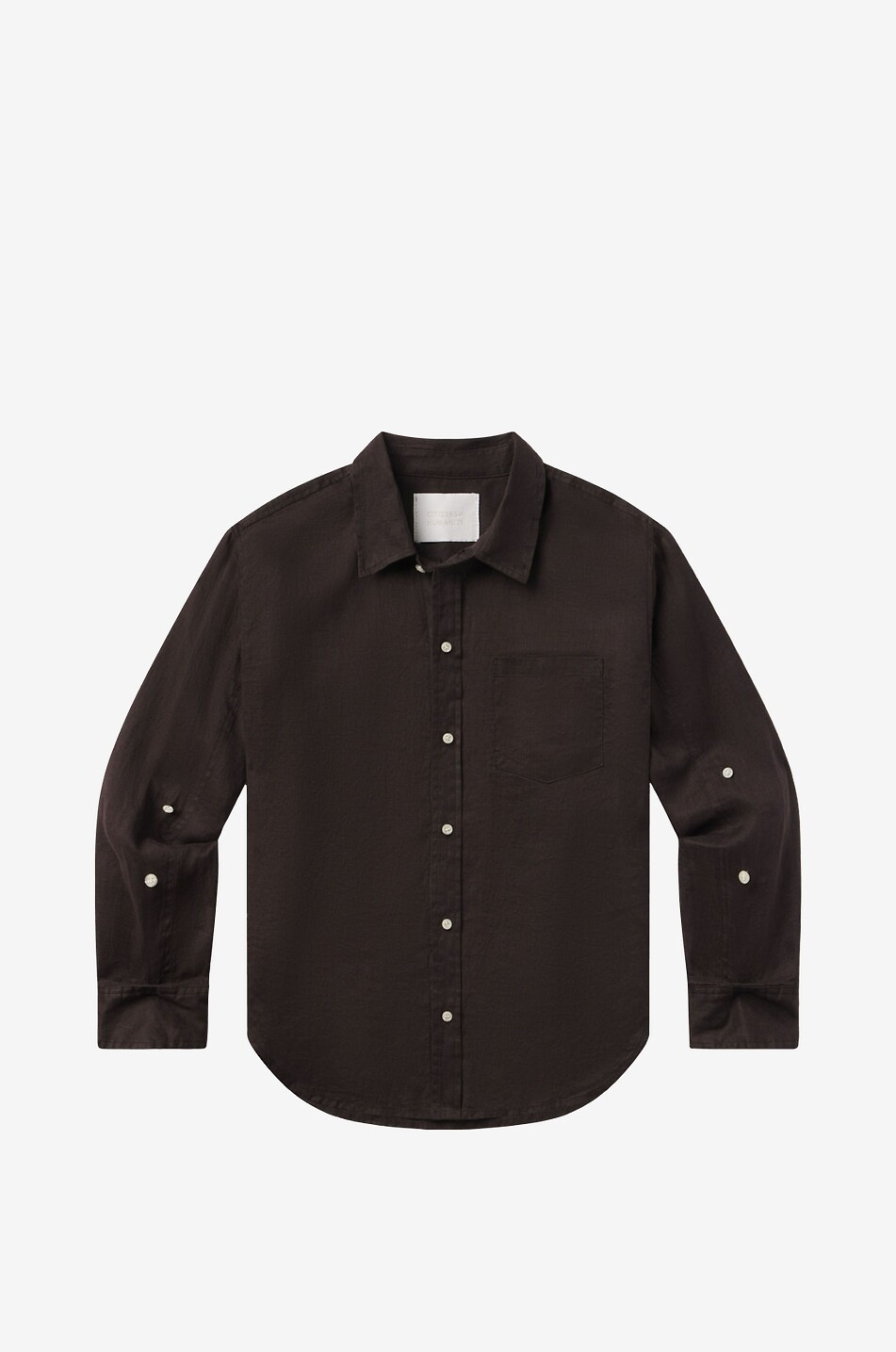 CITIZENS OF HUMANITY Kayla linen long-sleeved shirt Women DARK BROWN 1