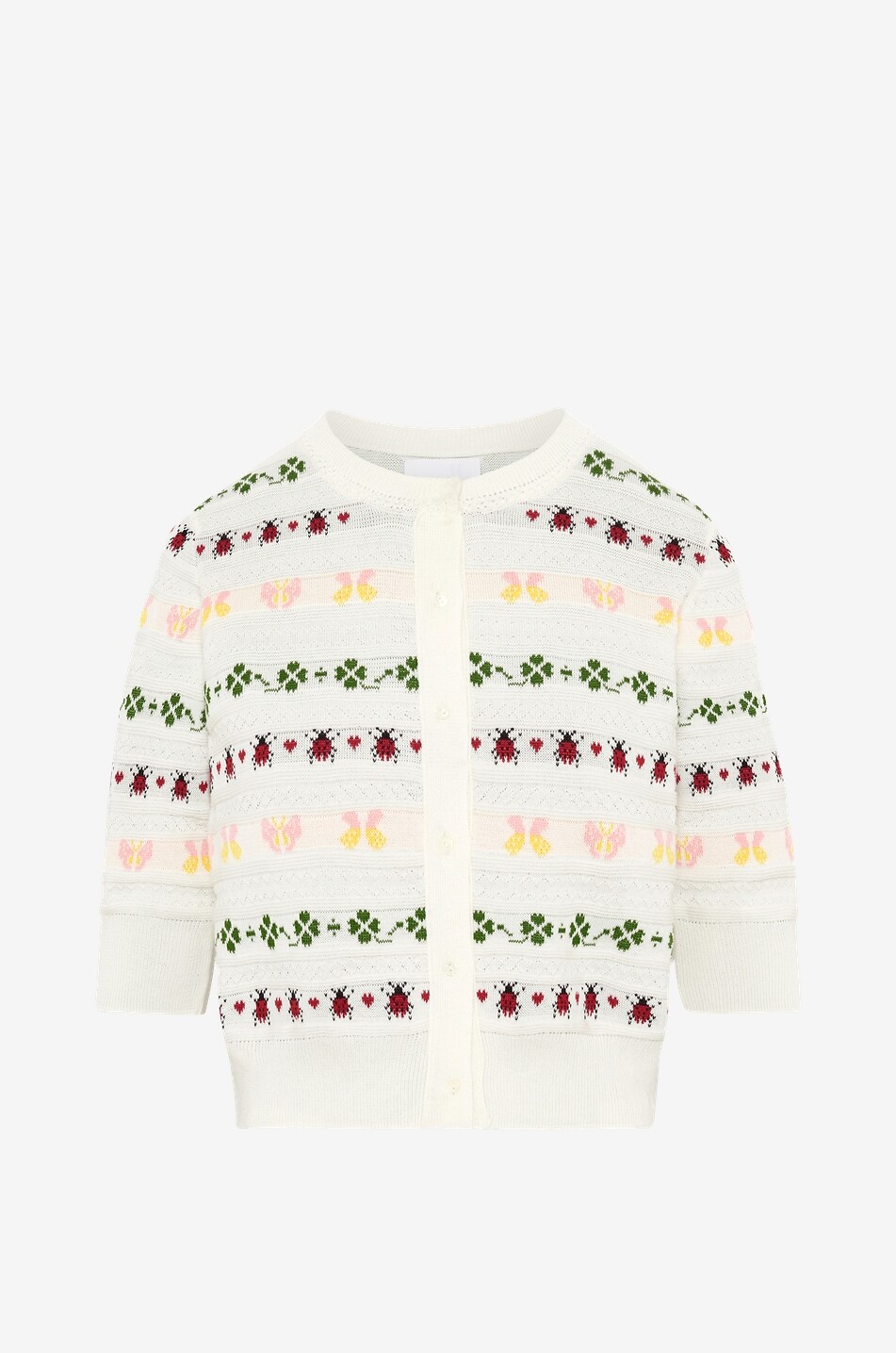MOLLI Cardigan à col rond en coton maille Espoir Femme MULTICOLORE 1