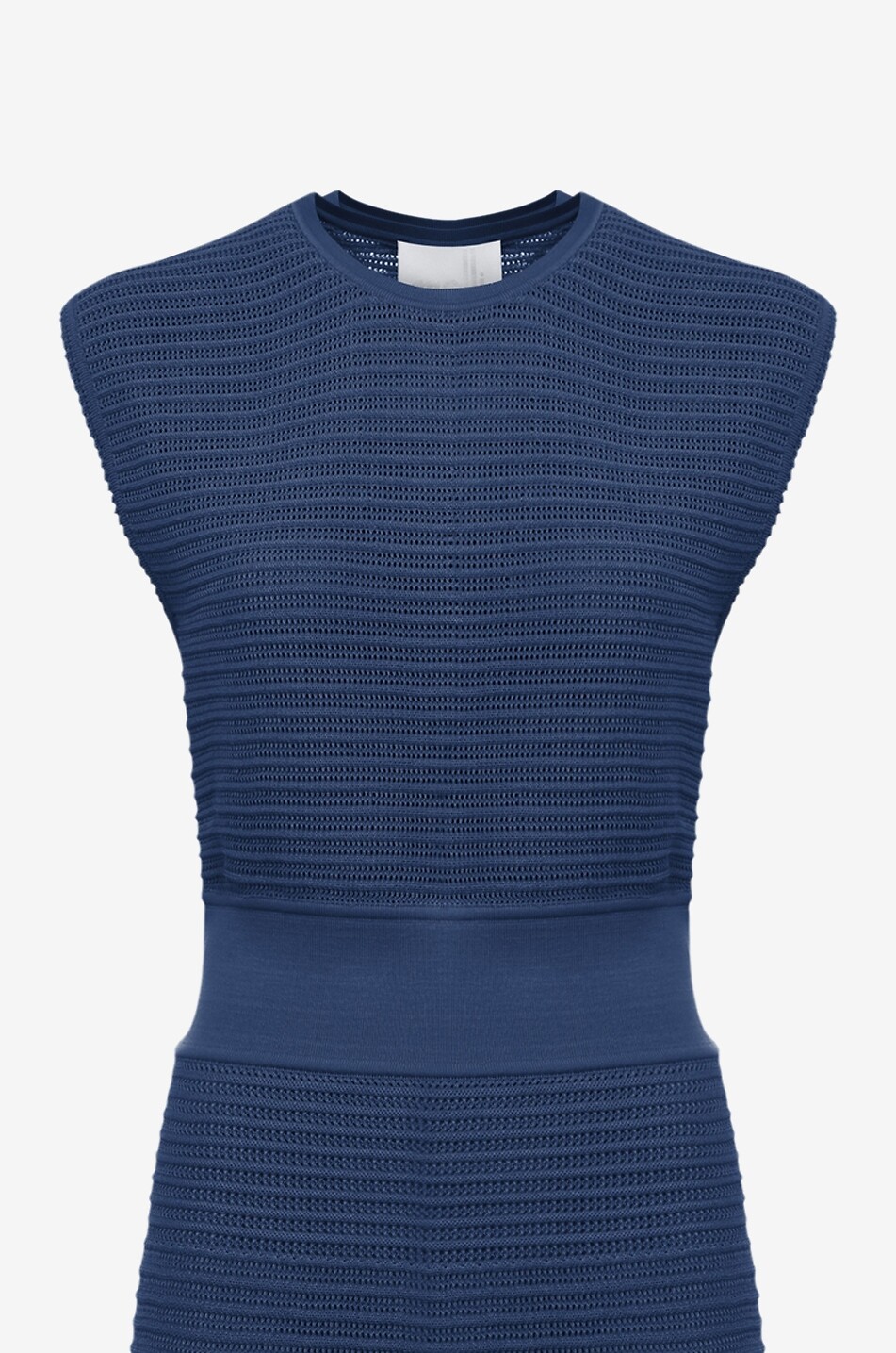 MOLLI Ephemere round neck flared midi dress in knit Women DARK BLUE 2