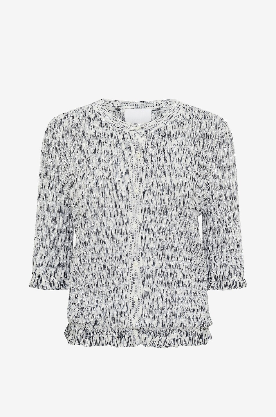 MOLLI Cardigan mit Rundhalsausschnitt aus Wollstrick Enjoue Damen GRAU 1