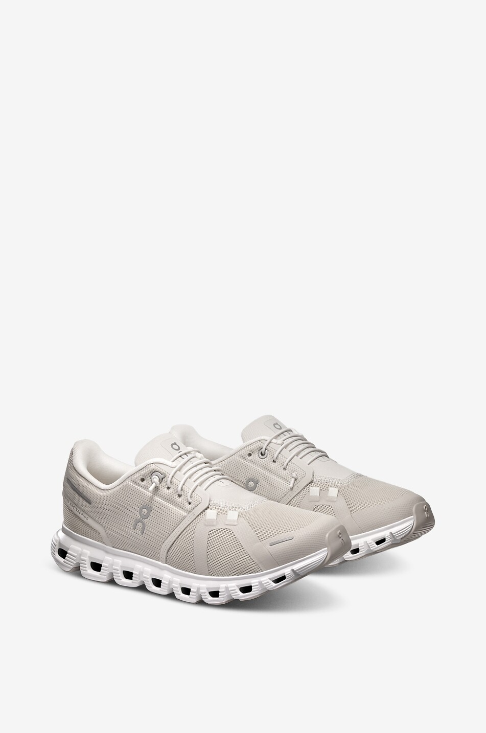 ON Cloud 6 lace-up mesh running shoes Women EGGSHELL 2