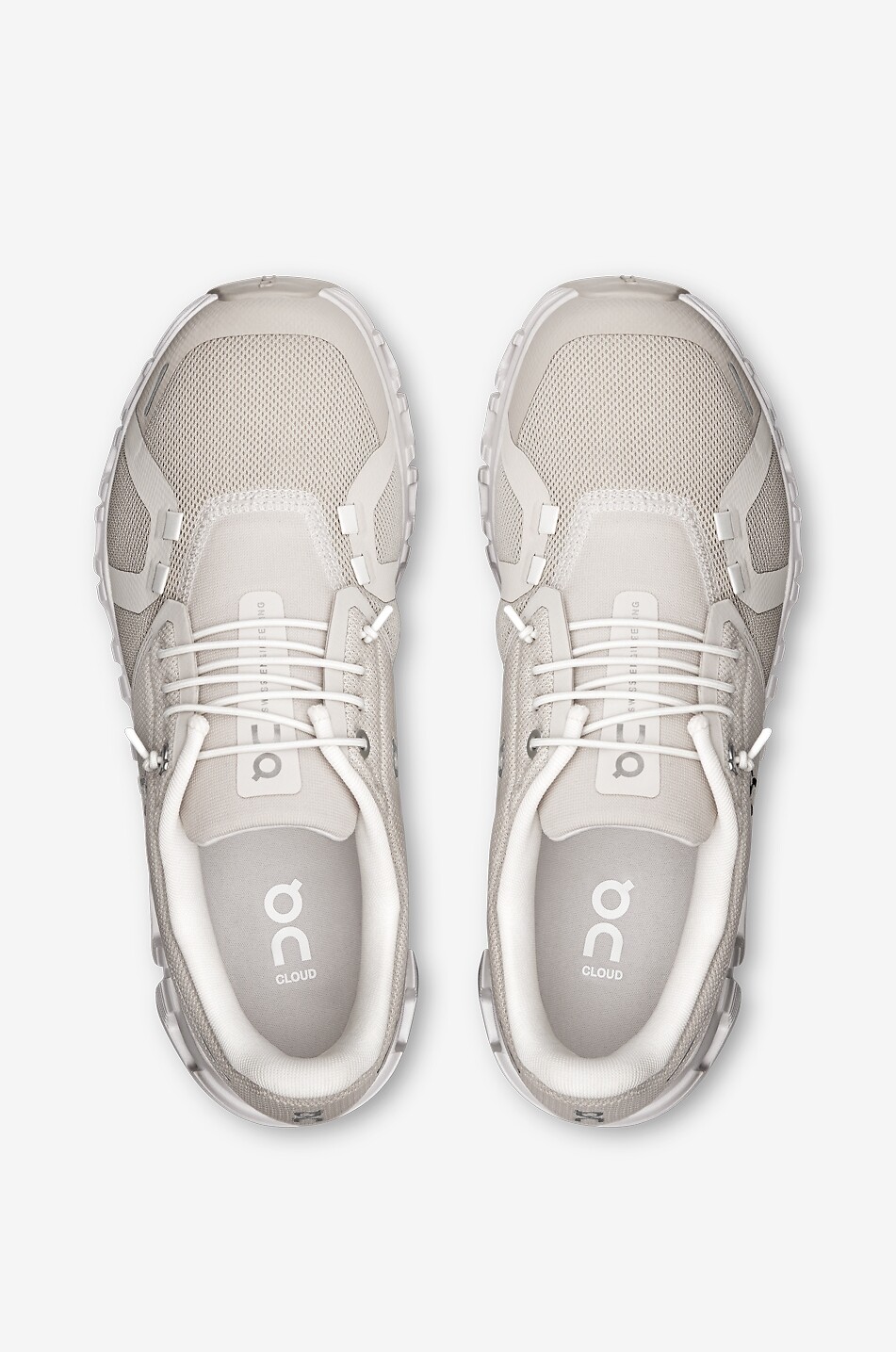 ON Cloud 6 lace-up mesh running shoes Women EGGSHELL 5