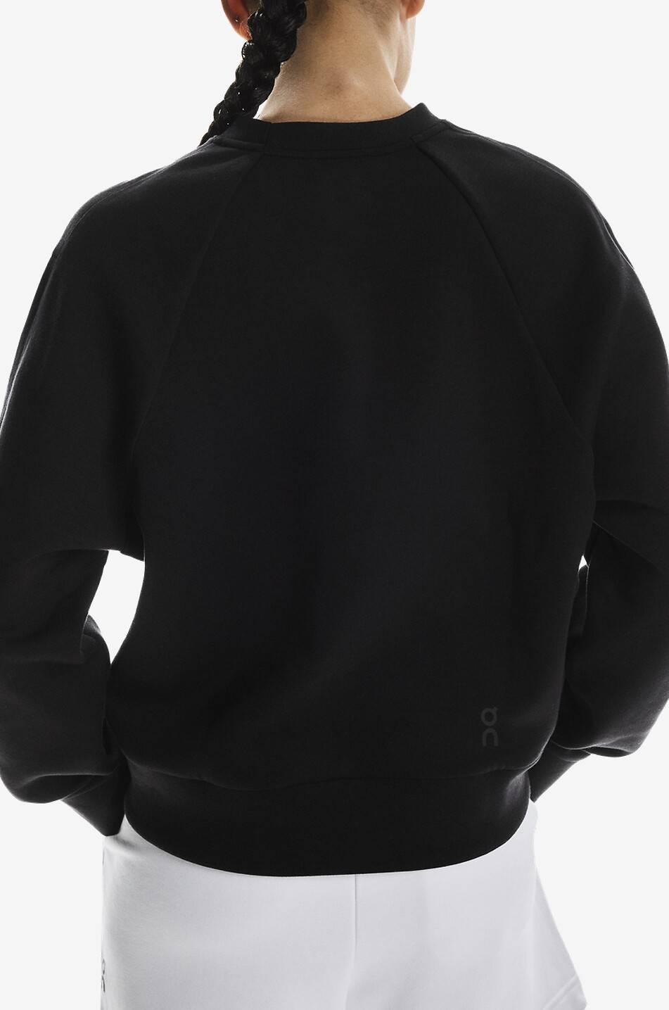 ON Pull à col rond en tissu technique Focus Tech Crew Femme NOIR 3