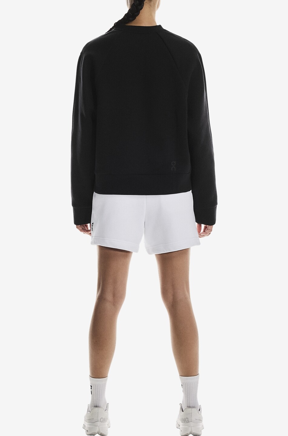 ON Pull à col rond en tissu technique Focus Tech Crew Femme NOIR 5