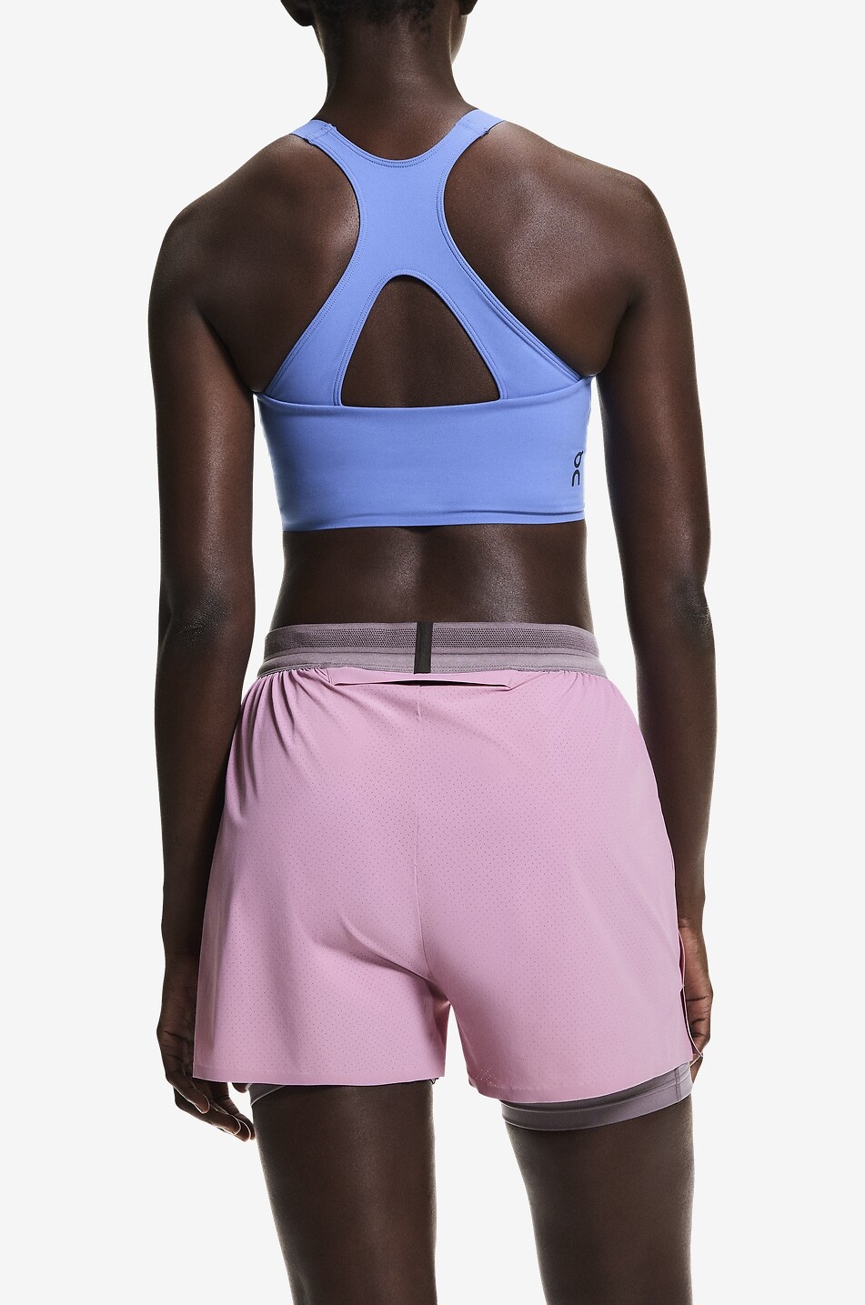 ON Short de running Performance 2/1 Femme ROSE CLAIR 4