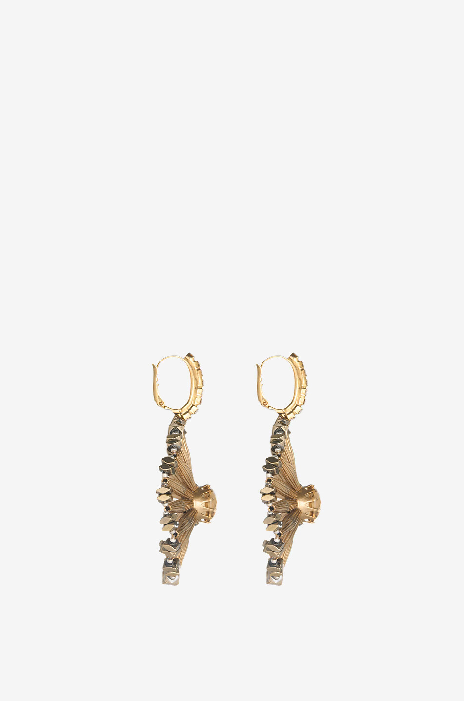 TATABORELLO Boucles d'oreilles dorées ornées de cristaux Girasole Femme DORE 2
