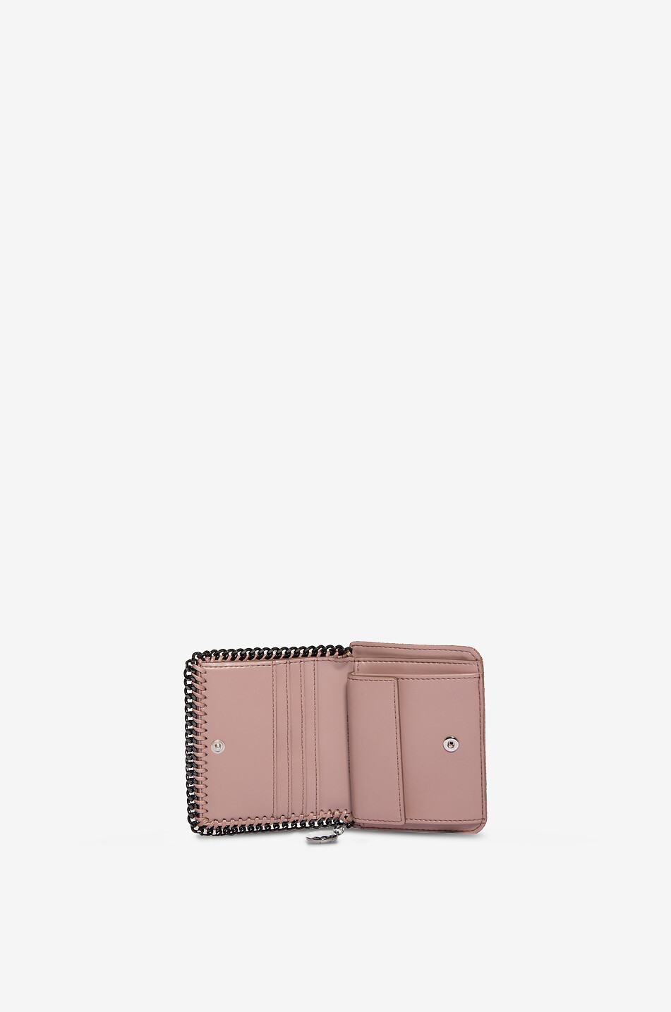 STELLA McCARTNEY Falabella Bifold compact faux leather wallet Women LIGHT BROWN 2
