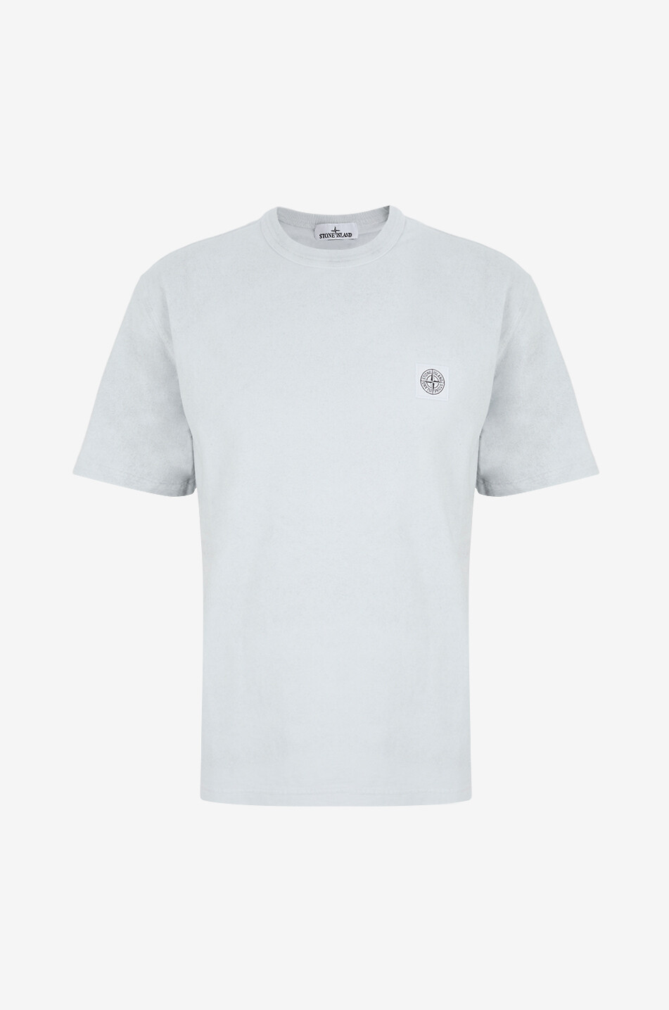 T-shirt à col rond côtelé en coton