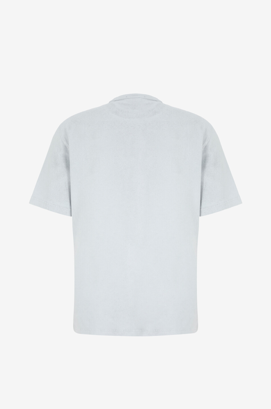 STONE ISLAND T-shirt à col rond côtelé en coton Homme BLEU CLAIR 2