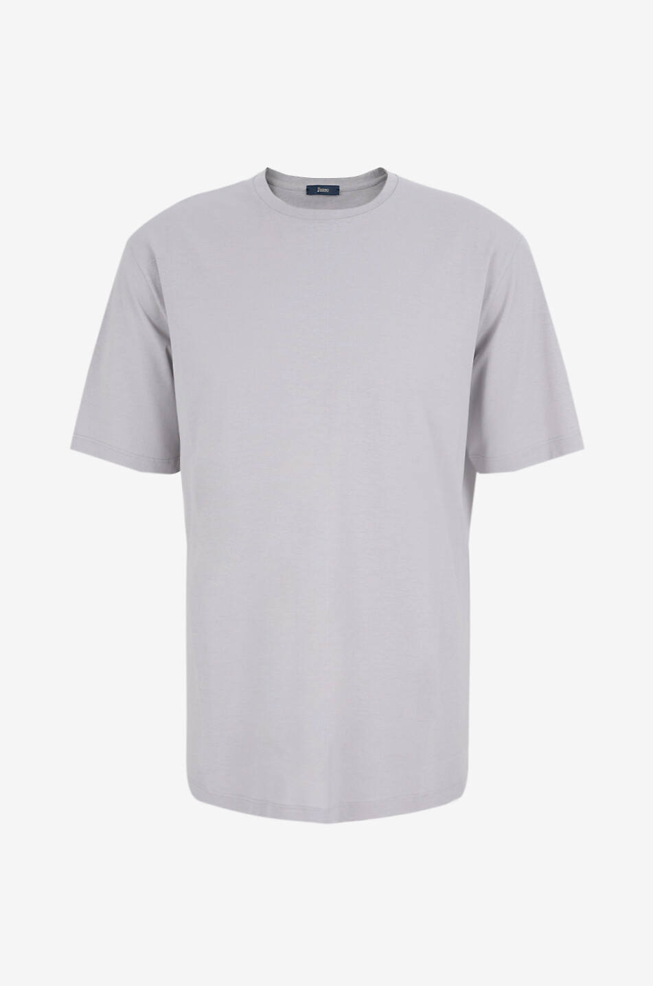 HERNO Jersey Crêpe short-sleeved crewneck T-shirt Men LIGHT GREY 1
