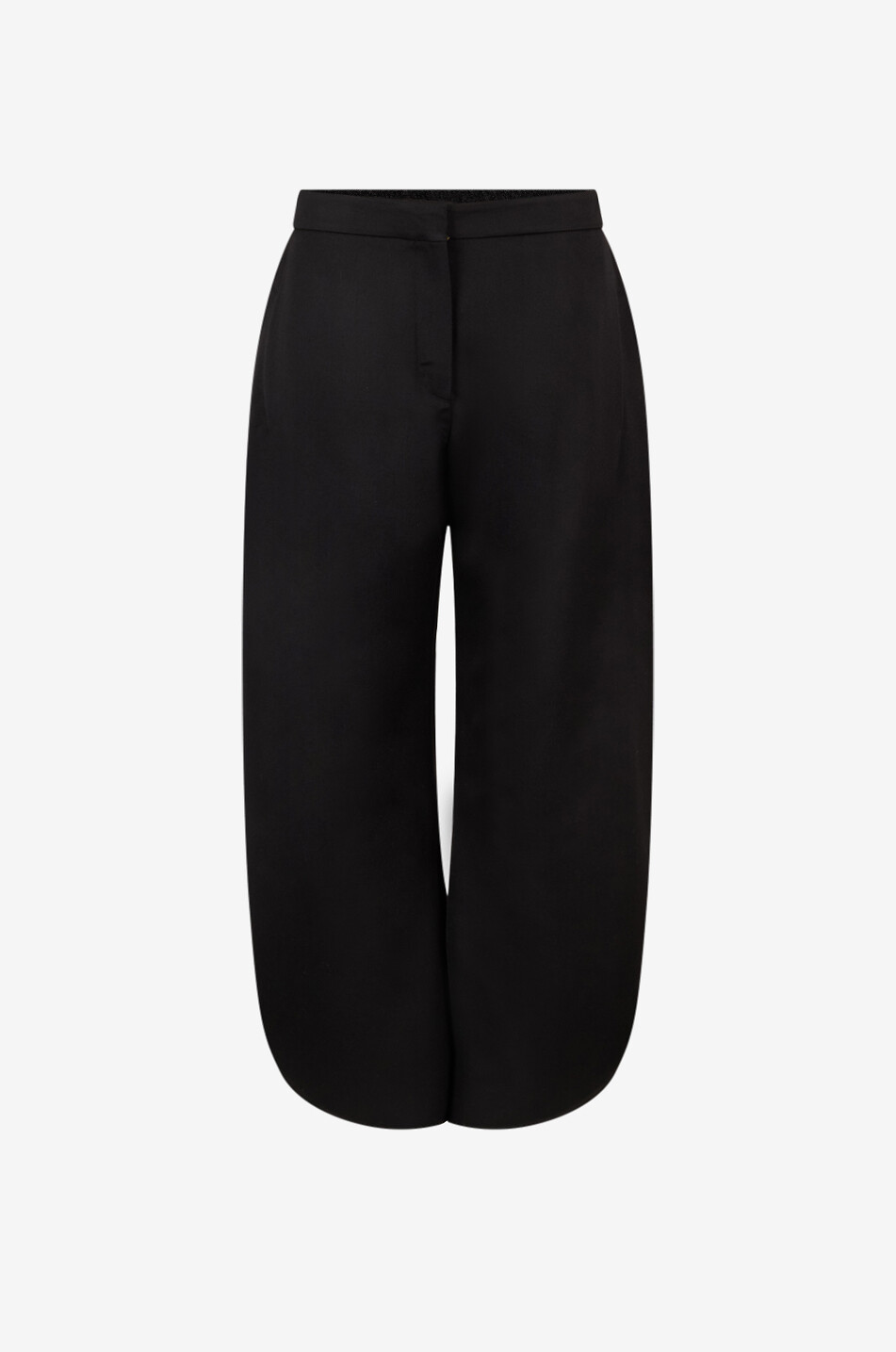 Petal curved wide-leg trousers in virgin wool
