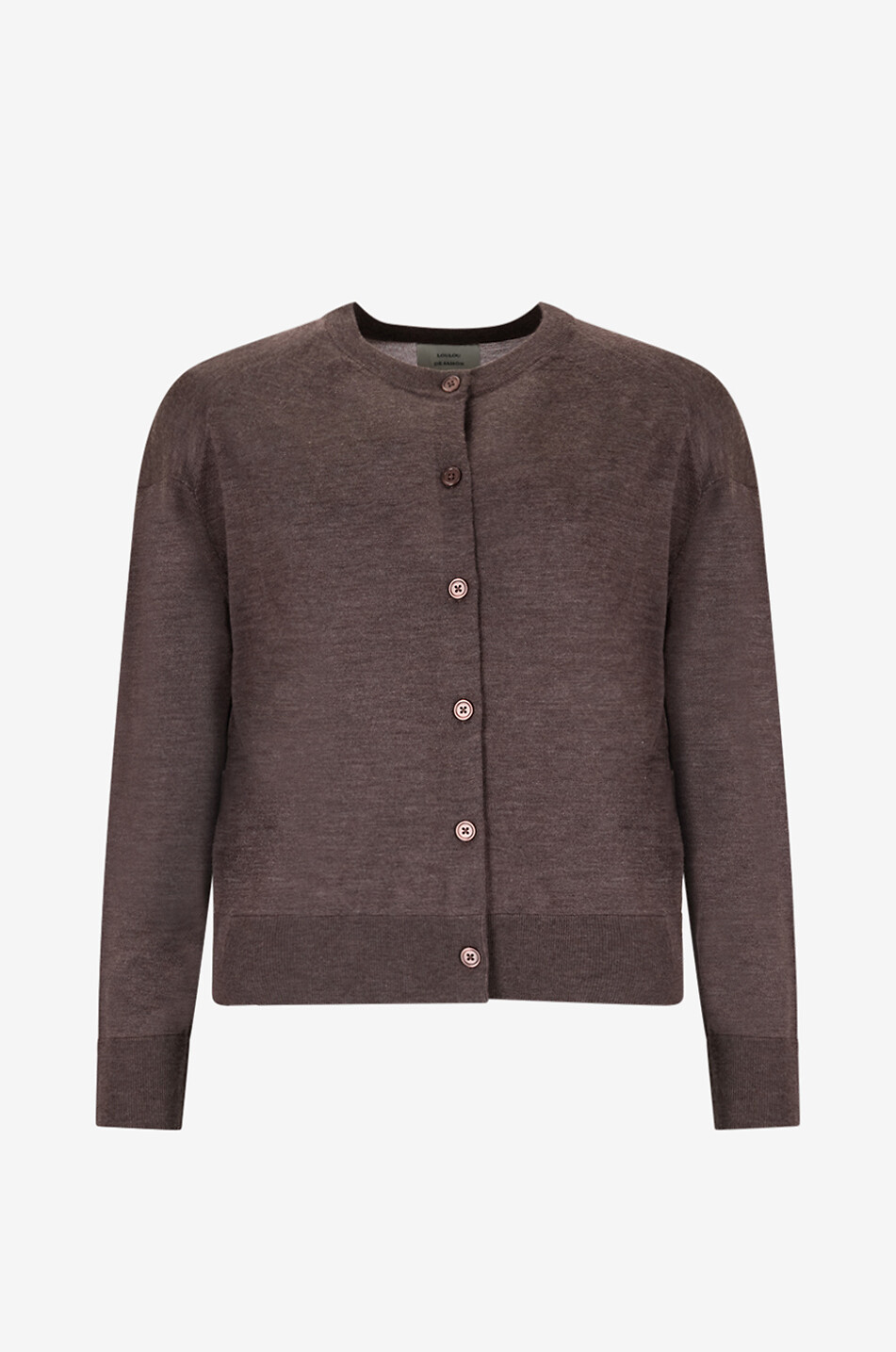 LOULOU DE SAISON Cardigan mit Rundhalsausschnitt aus Kaschmir Kita Damen BRAUN 1